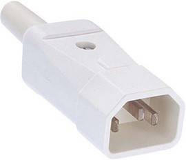 Bachmann 915.271 Kaltgeräte-Steckverbinder Stecker Gesamtpolzahl: 2 10 A Weiß 1 St.