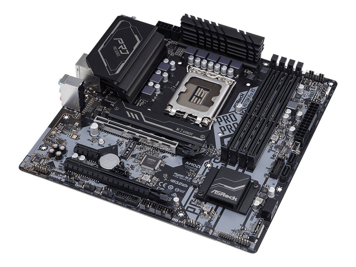 ASRock H670M Pro RS - Motherboard - micro ATX - LGA1700-Sockel - H670 Chipsatz - USB-C Gen1, USB 3.2 Gen 1, USB 3.2 Gen
