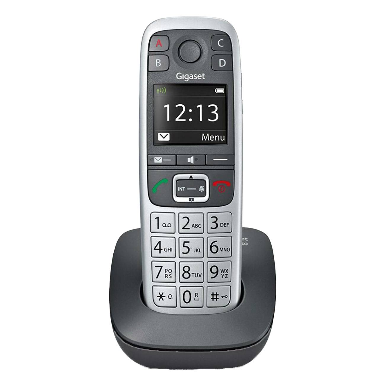 Gigaset E560 DECT/GAP Schnurloses Telefon analog Freisprechen, Optische Anrufsignalisierung Platin