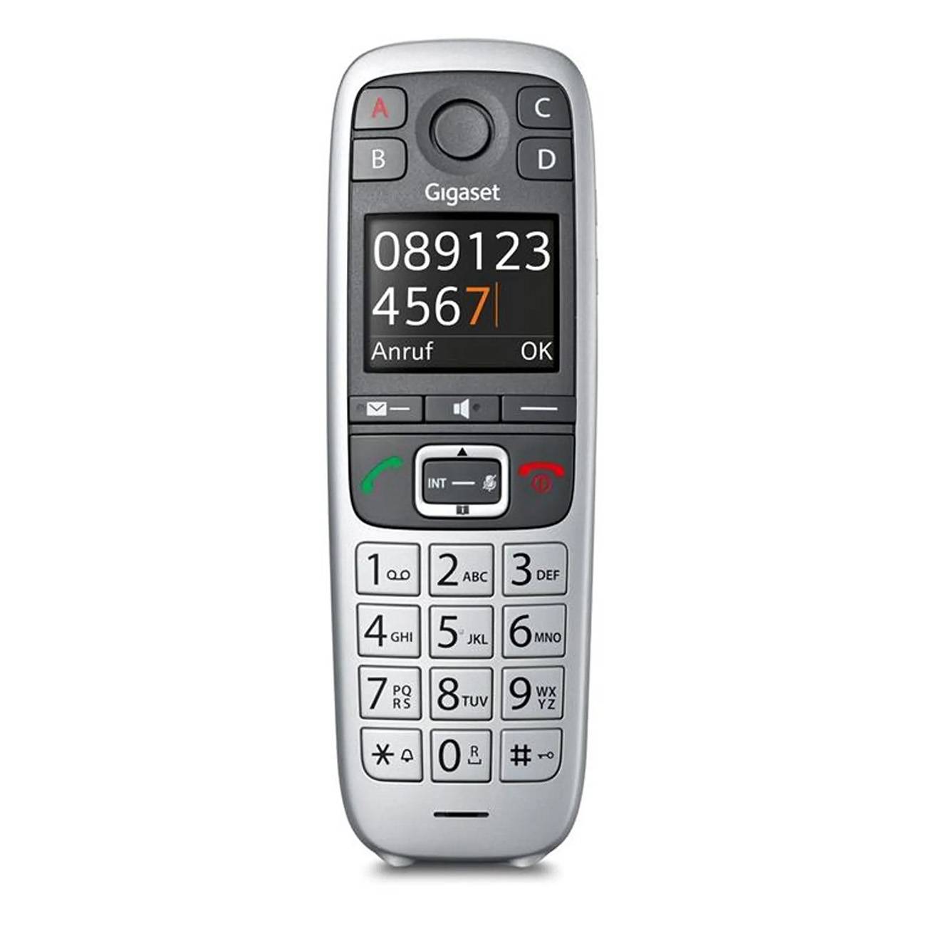 Gigaset E560 DECT/GAP Schnurloses Telefon analog Freisprechen, Optische Anrufsignalisierung Platin