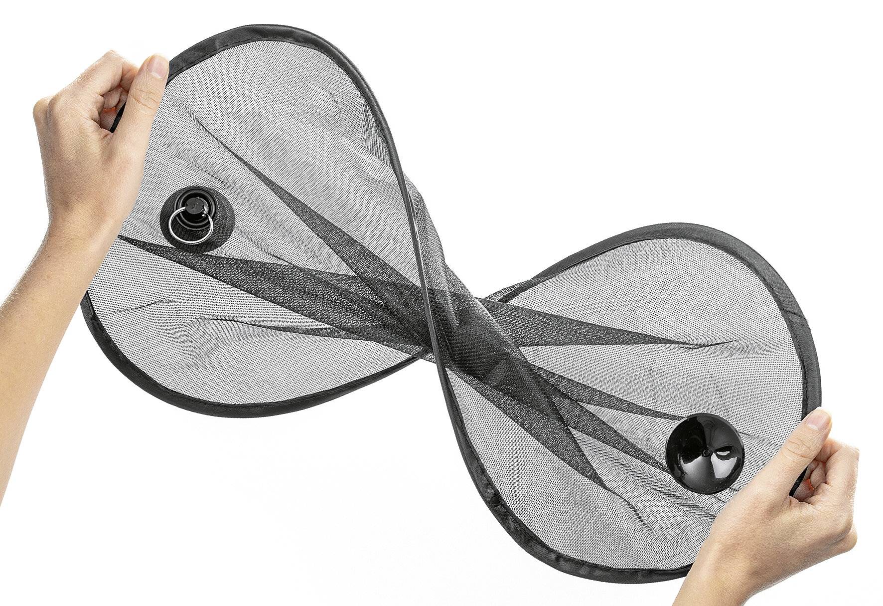 reer Travelkid Sun Basic Auto-Sonnenschutz für Kinder mit Saugnapf, Schwarz, 2er