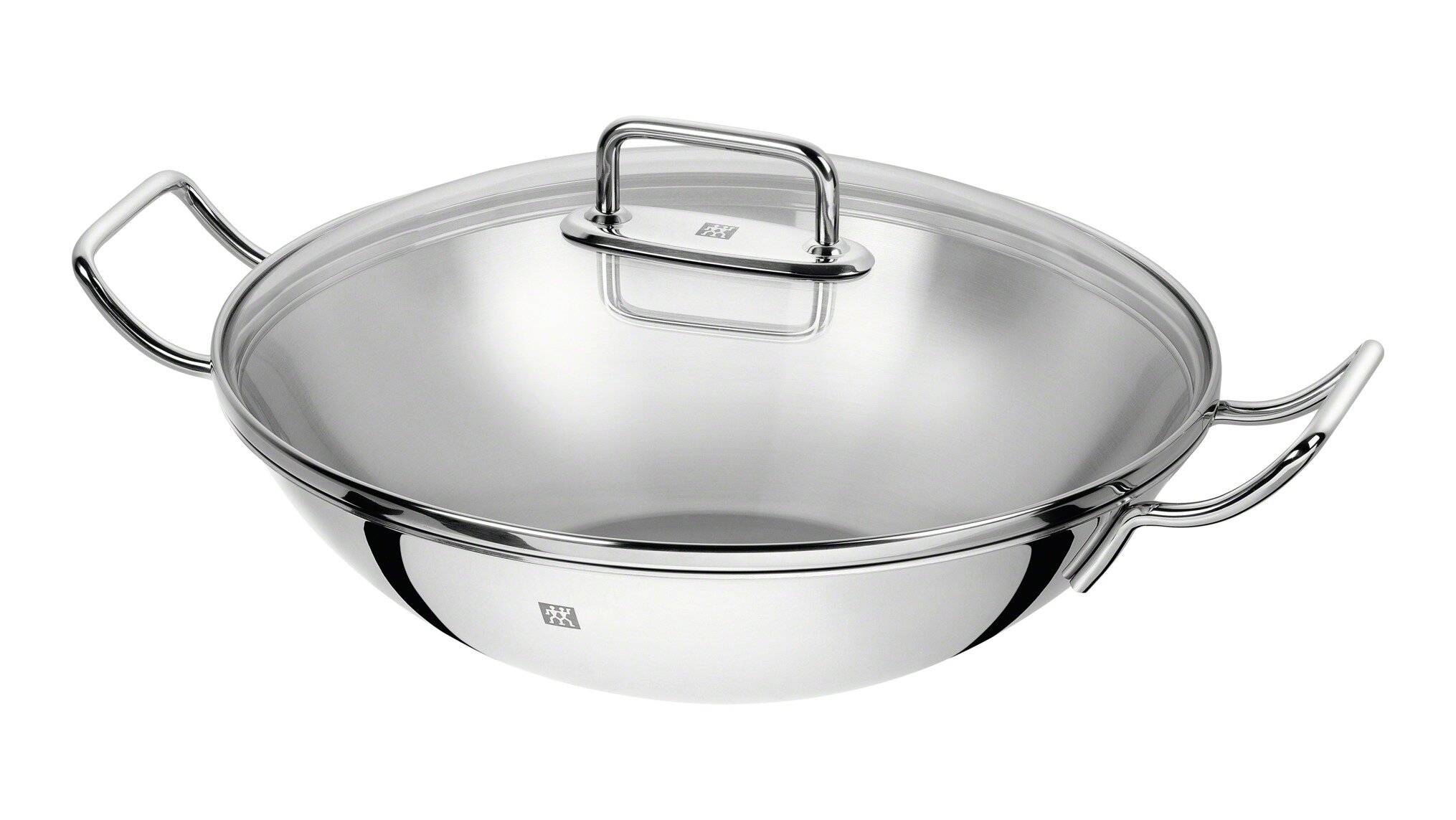 ZWILLING Wok, Inkl. Glasdeckel und herausnehmbaren Gittereinsatz, Induktionsgeeignet, Ø 32 cm,