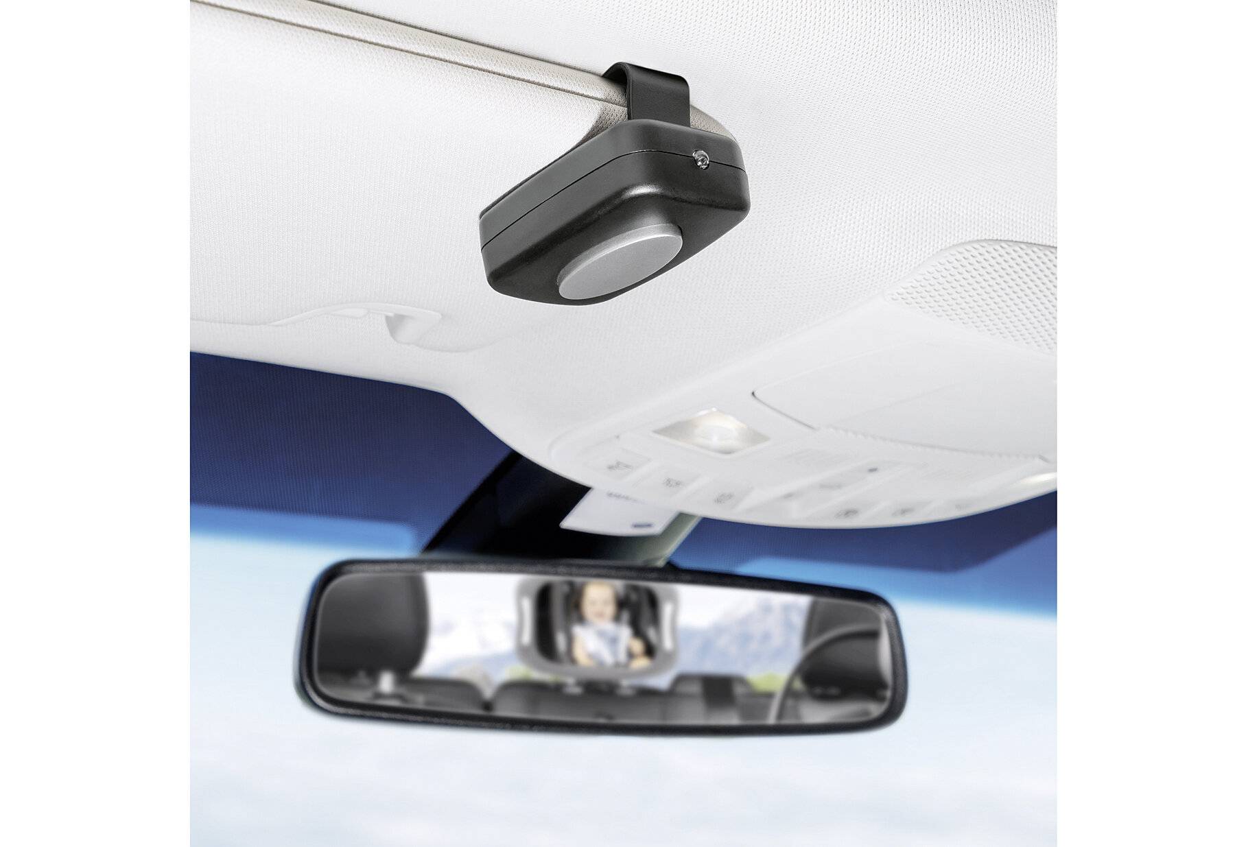 reer 86101 BabyView LED Auto-Sicherheitsspiegel - Ihr Baby auf dem Rücksitz immer im Blick,