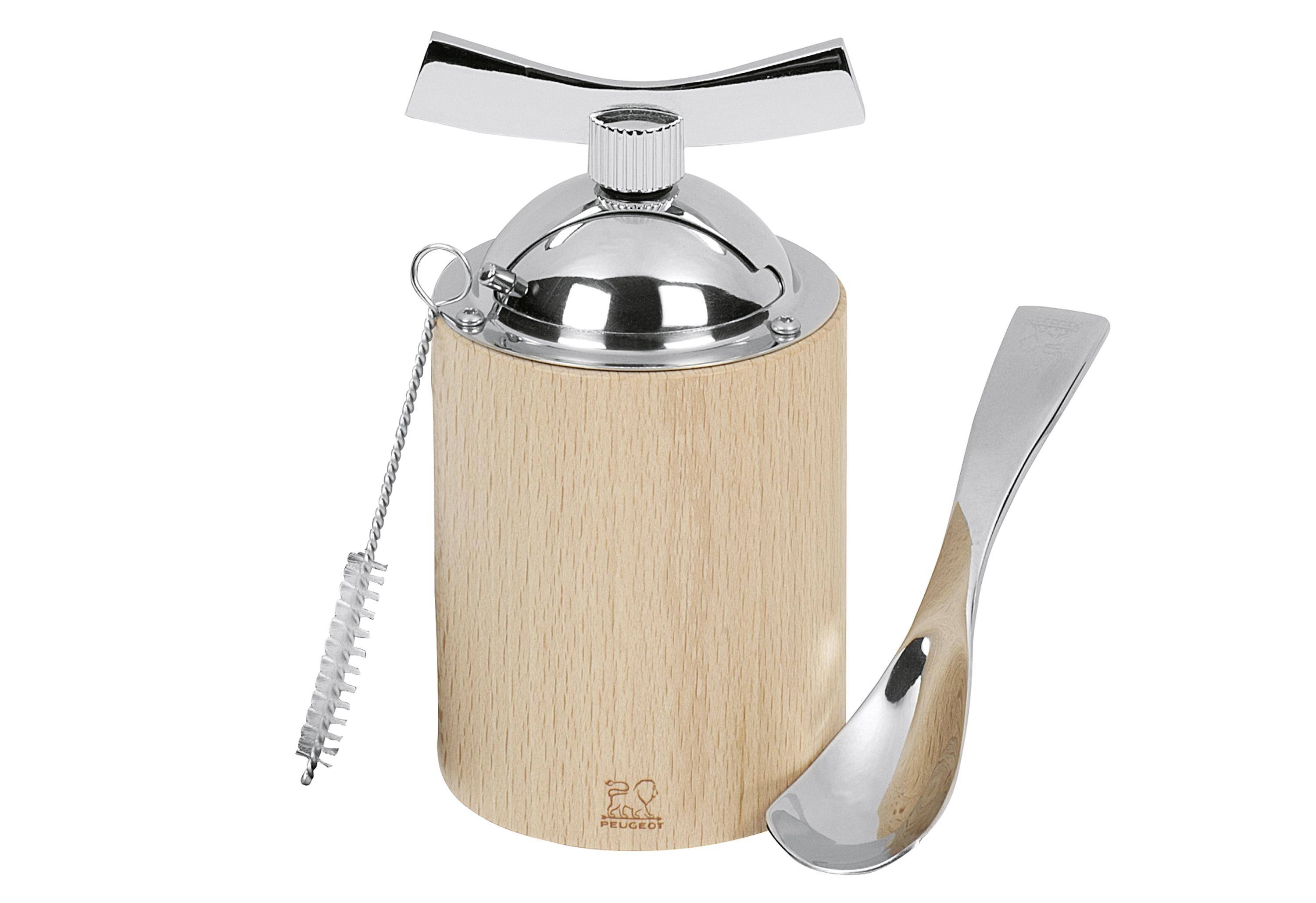 Peugeot Isen Manuelle Leinsamenmühle, Höhe: 13 cm, Holz/Edelstahl, Natur,