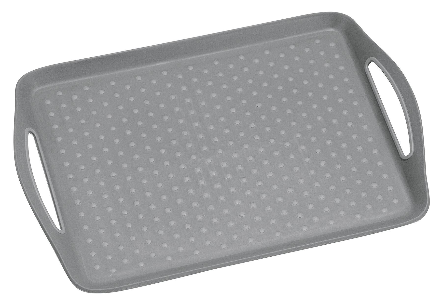 Kesper Serviertablett, Kunststoff, Grau, 45,5 x 32 x 4,5