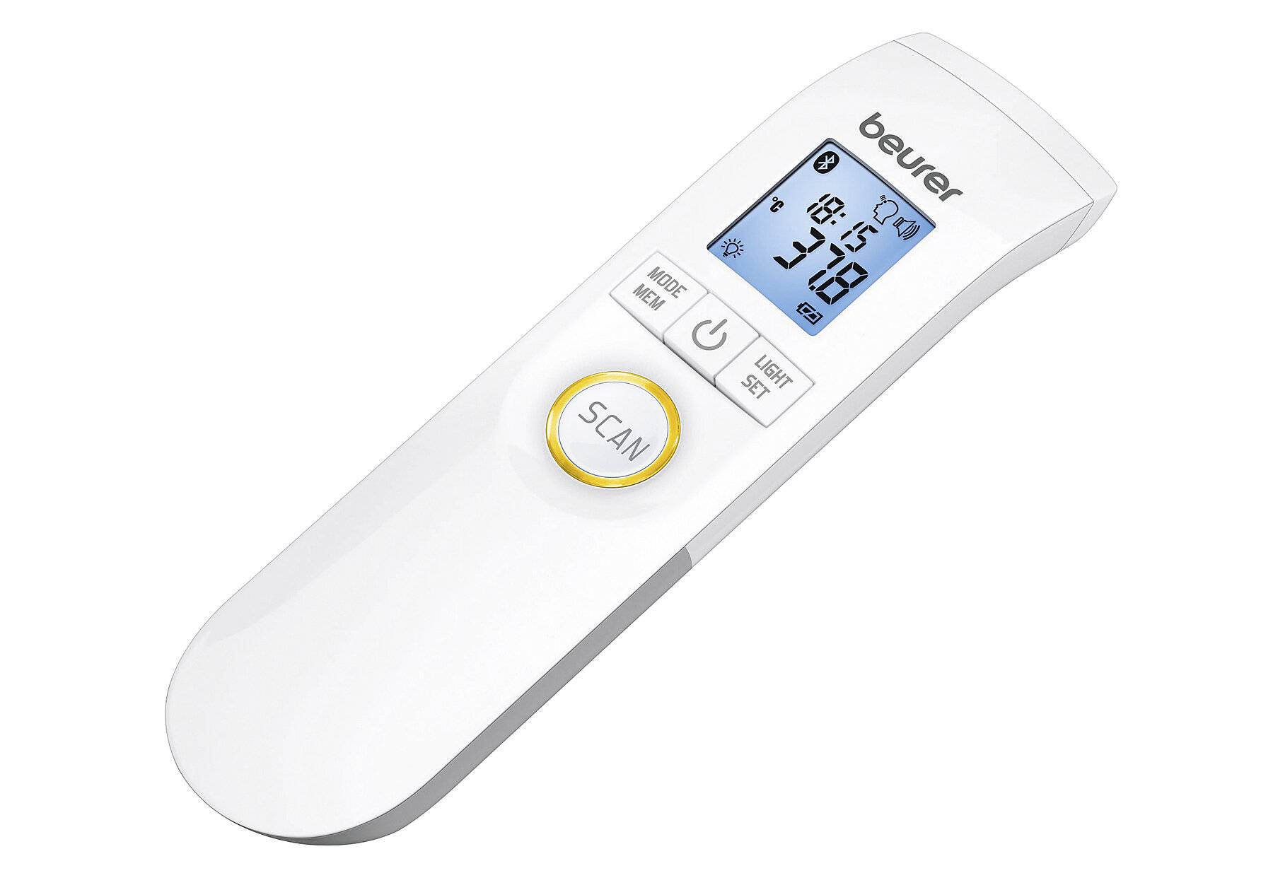 Beurer FT 95 Bluetooth, kontaktloses Infrarot-Fieberthermometer mit innovativer