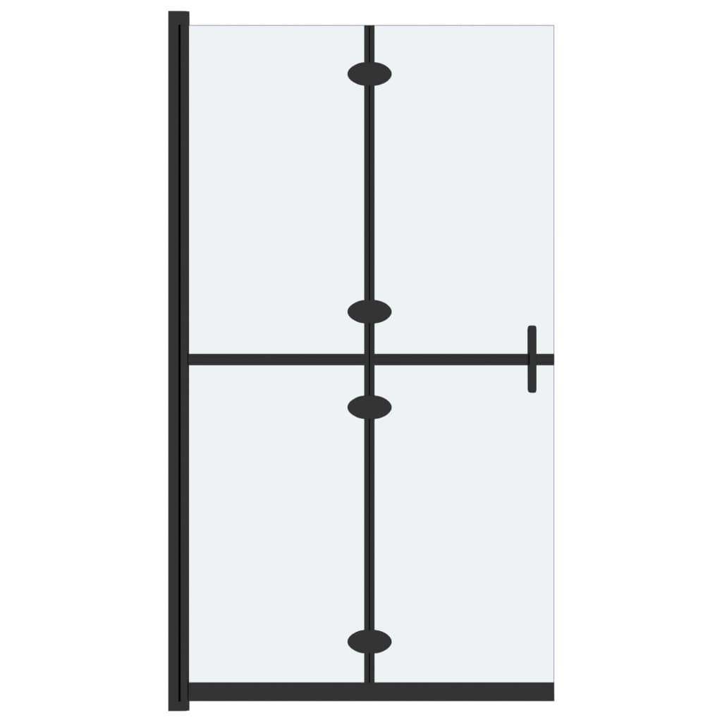vidaXL Faltbare begehbare Duschwand ESG-Glas mattiert 80x190 cm