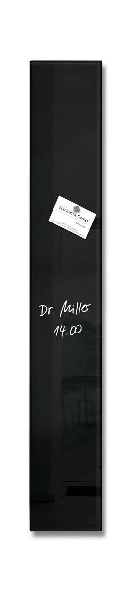 SIGEL Glas-Magnettafel / Magnetboard Artverum, 78x12 cm, schwarz