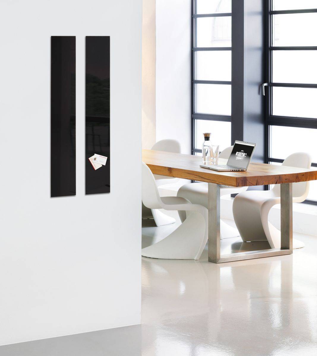 SIGEL Glas-Magnettafel / Magnetboard Artverum, 78x12 cm, schwarz