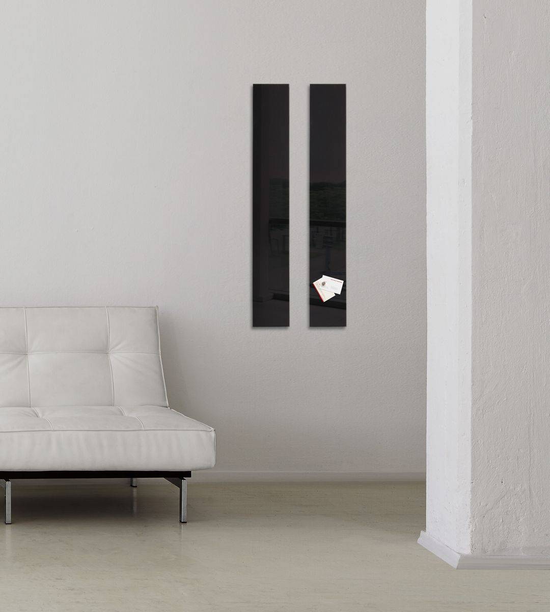 SIGEL Glas-Magnettafel / Magnetboard Artverum, 78x12 cm, schwarz