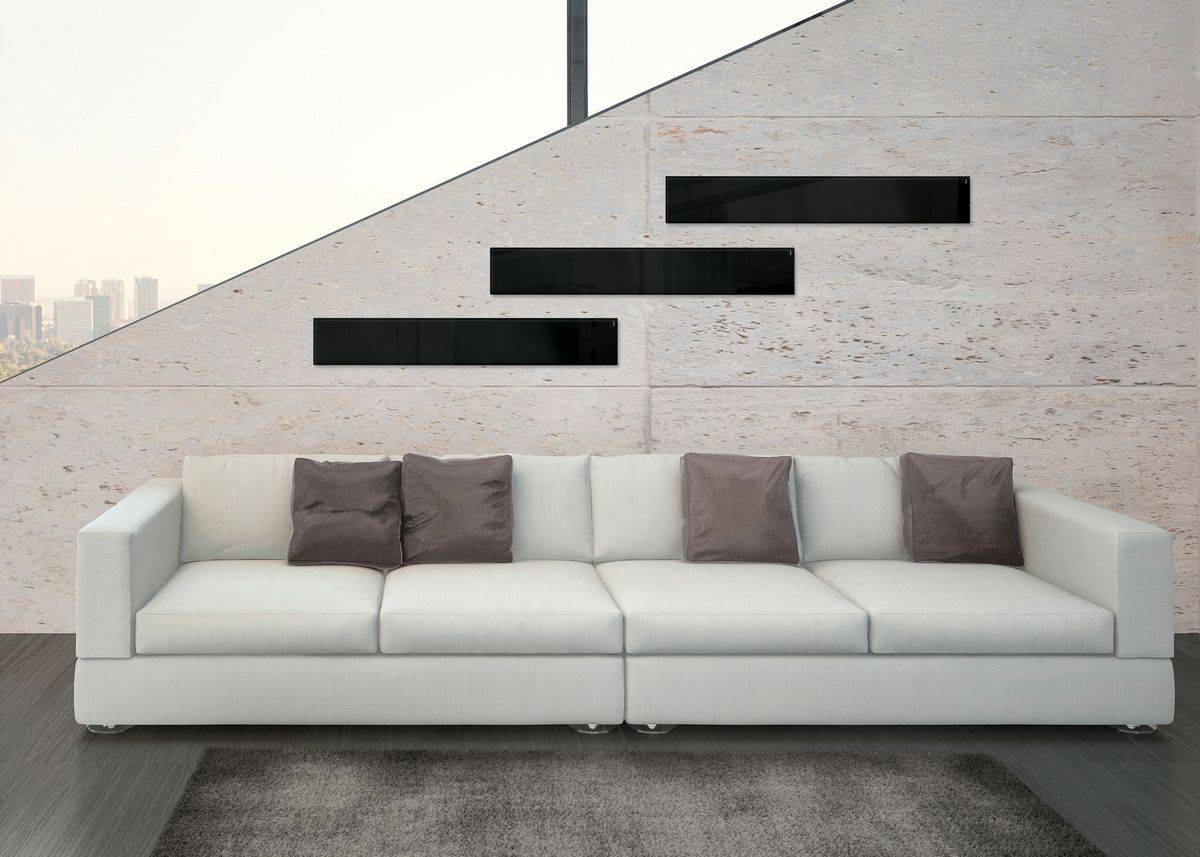 Sigel Glas-Magnetboard artverum/GL100 120x780x15 mm schwarz 1,3 kg