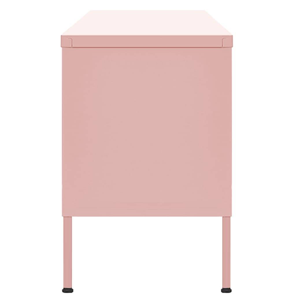 vidaXL TV-Schrank Rosa 105x35x50 cm Stahl