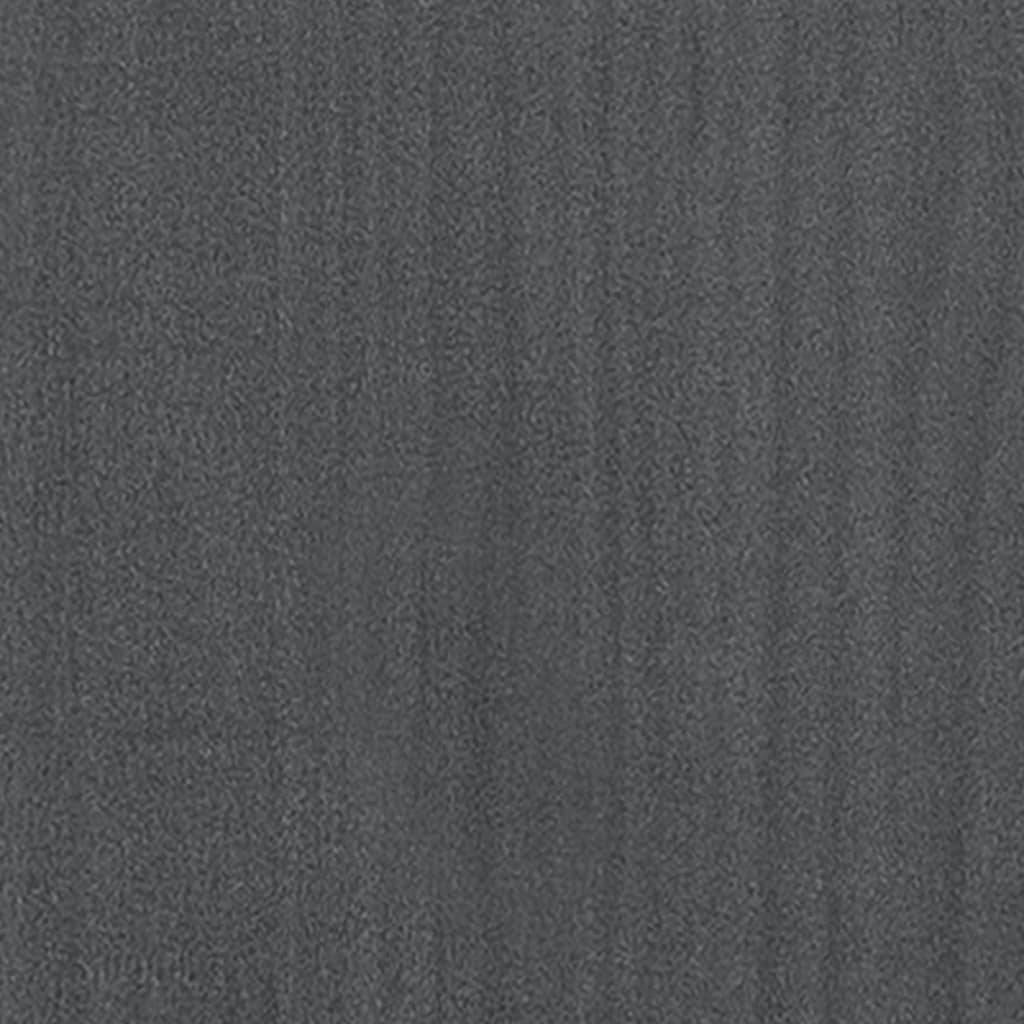 vidaXL Bücherregal 5 Fächer Grau 80x30x175 cm Massivholz Kiefer