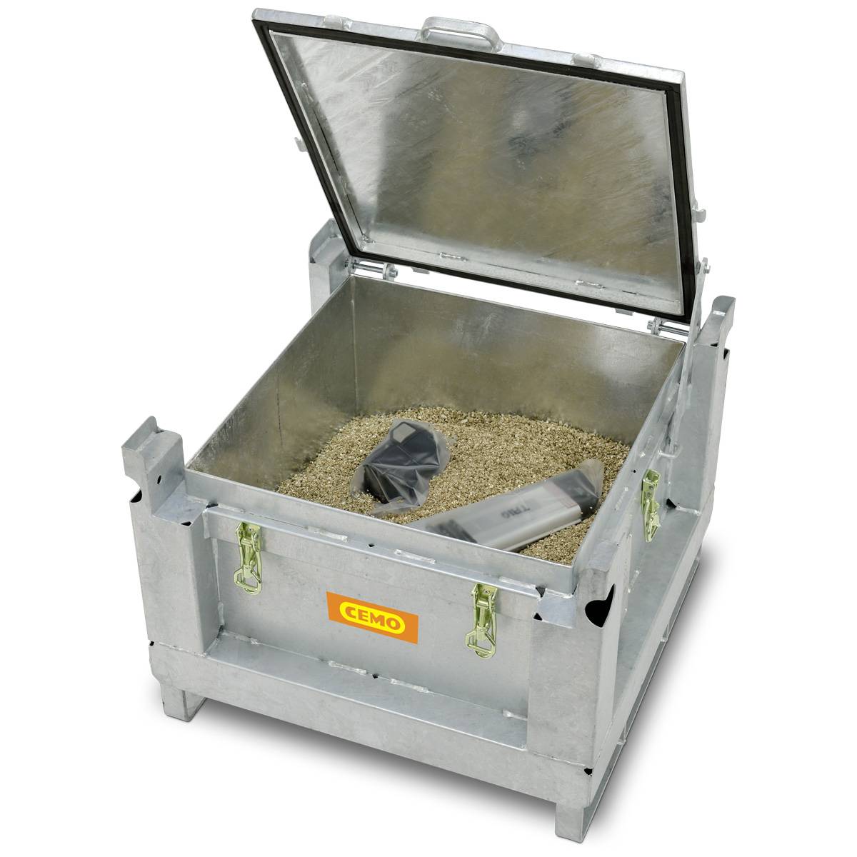 CEMO Akku-Stahlsammelbehälter 120l