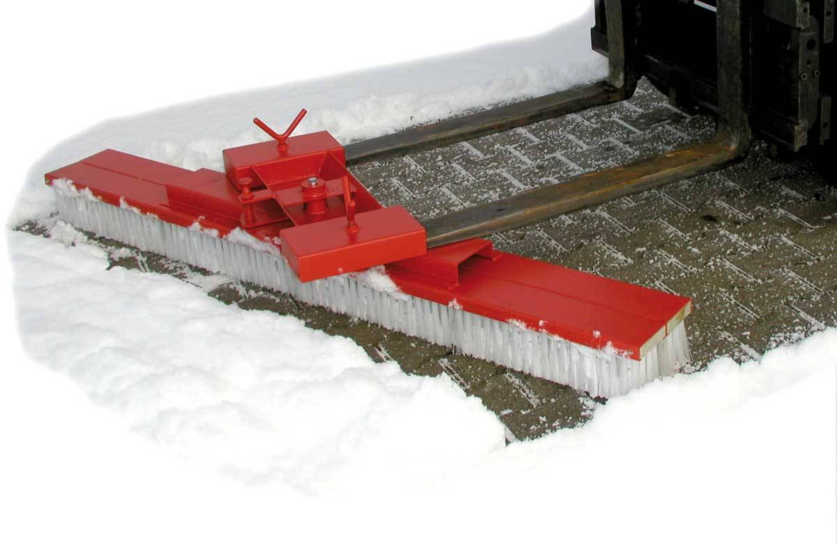Stapler-Anbaugeräte Gabelstapler-Kehrbesen rot RAL 3000 35 x 100 x 30 cm