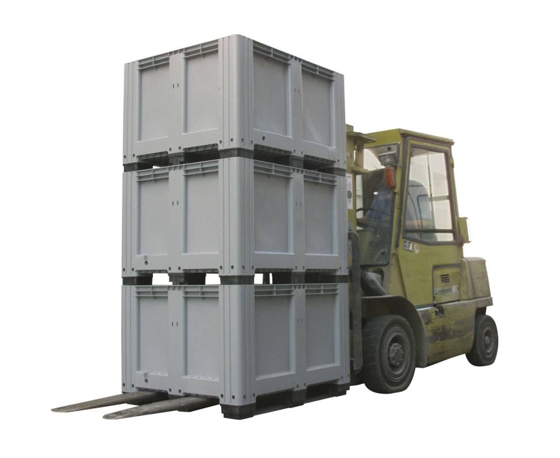 CEMO Logistikbox 610 Liter, mit 3 Kufen