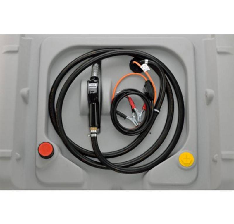 CEMO Mobile Dieseltankanlage Typ DT-Mobil Easy 440 l mit Elektropumpe CENTRI SP30 und Klappdeckel