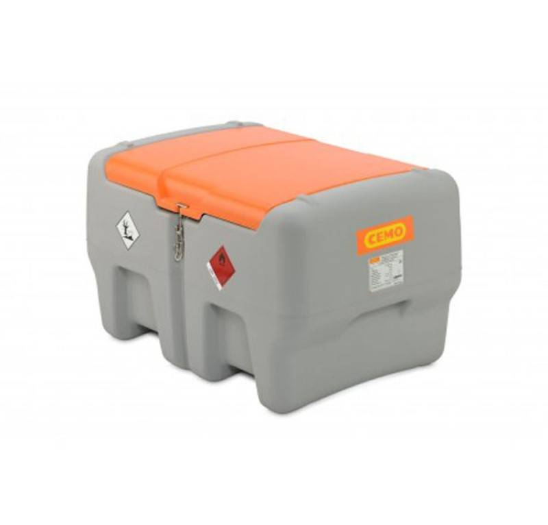 CEMO Mobile Dieseltankanlage Typ DT-Mobil Easy 440 l mit Elektropumpe CENTRI SP30 und Klappdeckel