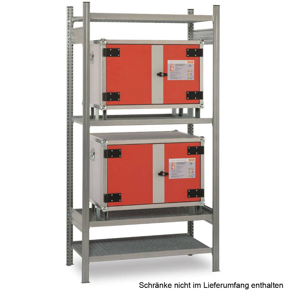 CEMO Regal inkl. Wandbefestigung zum Einstellen des Li-SAFE Akku-Ladeschrank 8/5