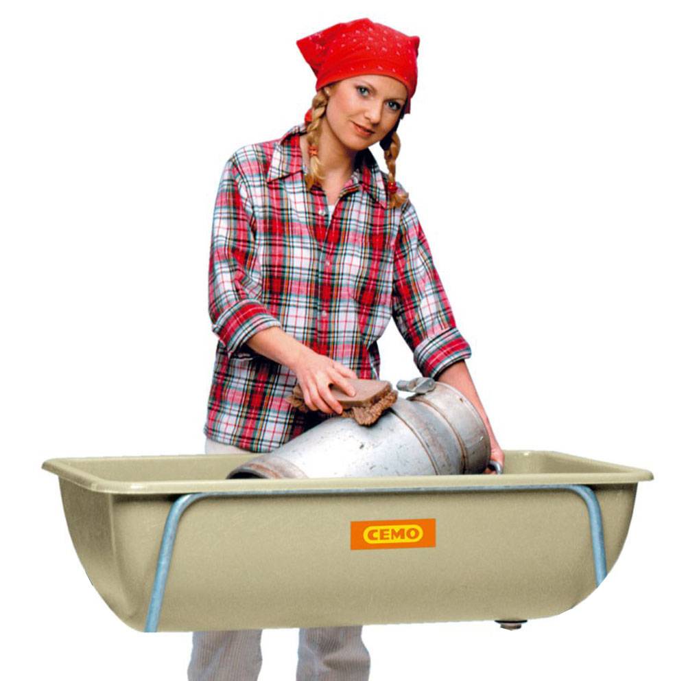 CEMO Spülwanne 100 l aus glasfaserverstärktem Kunststoff (GFK)