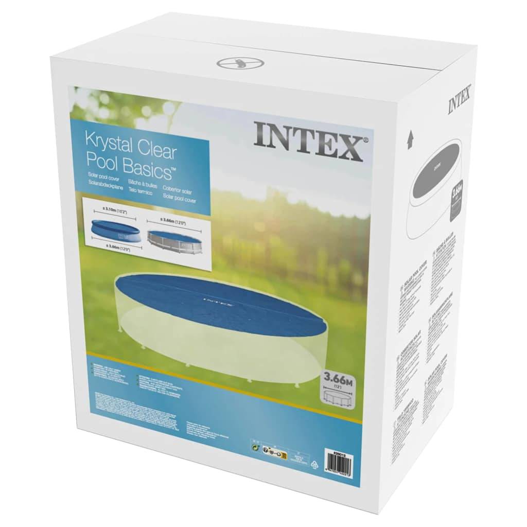 Intex 28012 Solarabdeckplane für Easy und Frame Pool 366 cm Stärke 120 Mikron