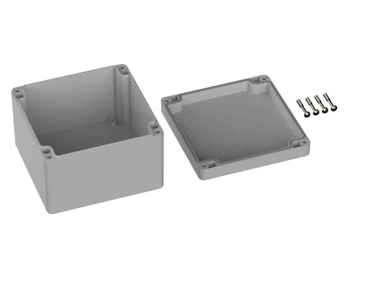 RS PRO Polycarbonat Universal-Gehäuse 5U2 Grau Außenmaß 120 x 122 x85mm IP66