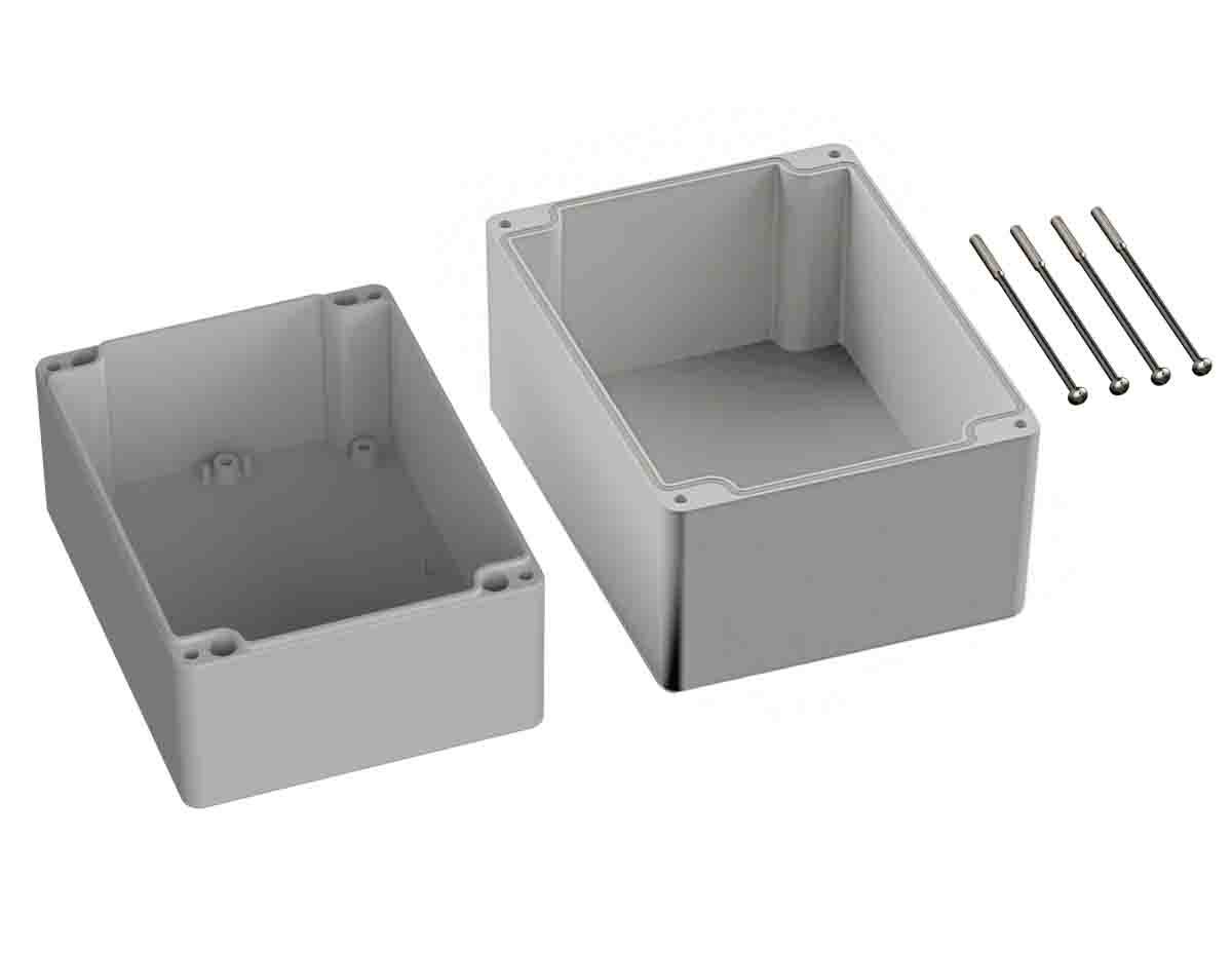 RS PRO ABS Universal-Gehäuse 5U3 Grau Außenmaß 120 x 160 x 140mm IP66