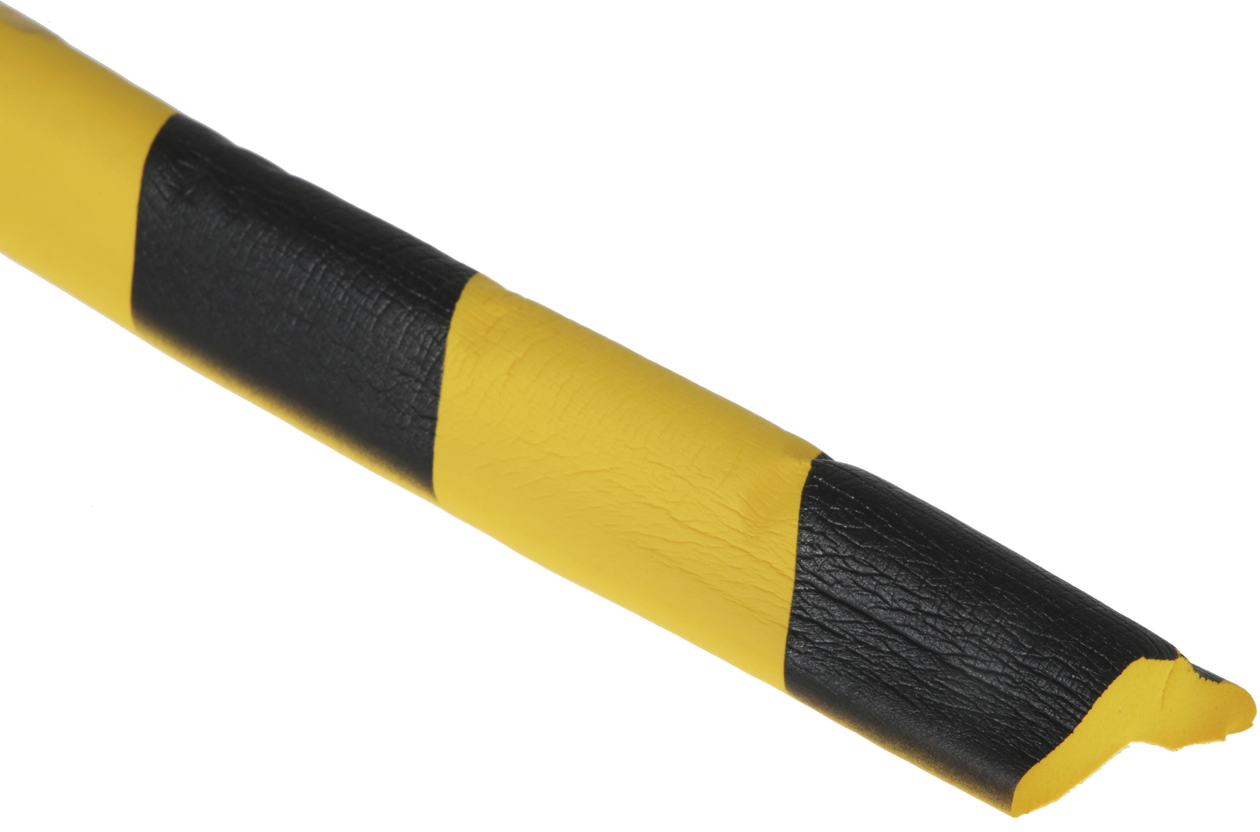 RS PRO Nitril-Gummi Stoßschutz Ecke, 30mm x 30 mm x 5m, Schwarz, Gelb