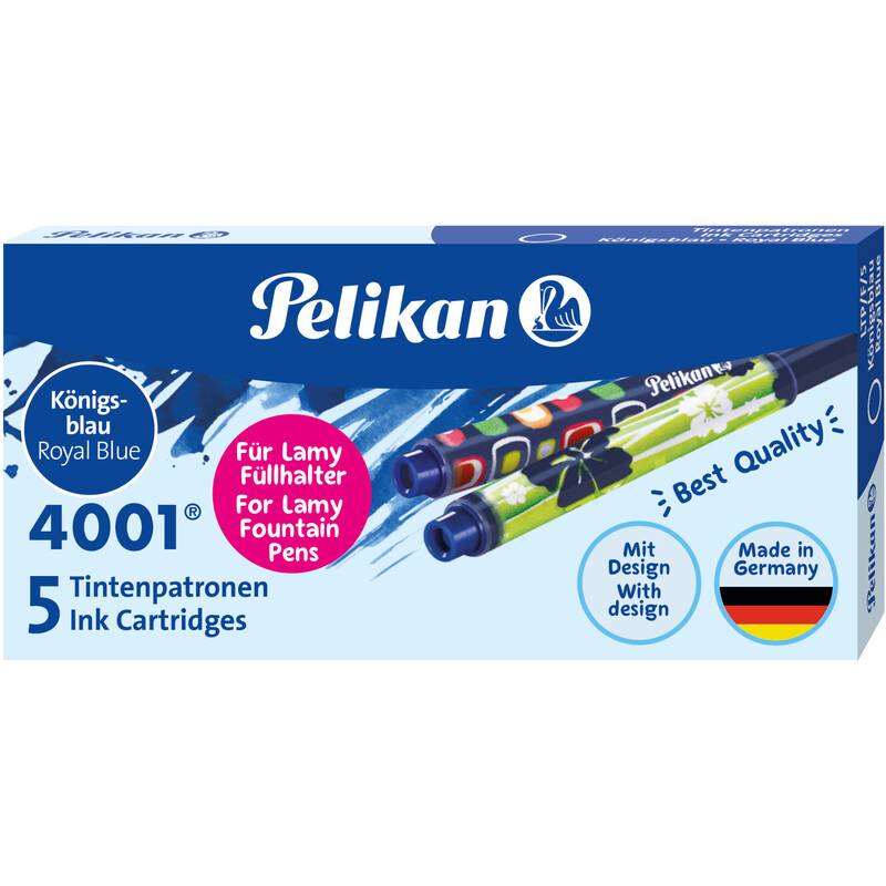 PELIKAN Tintenpatronen LTP/F/5 4001 für Lamy königsblau 5er Pack