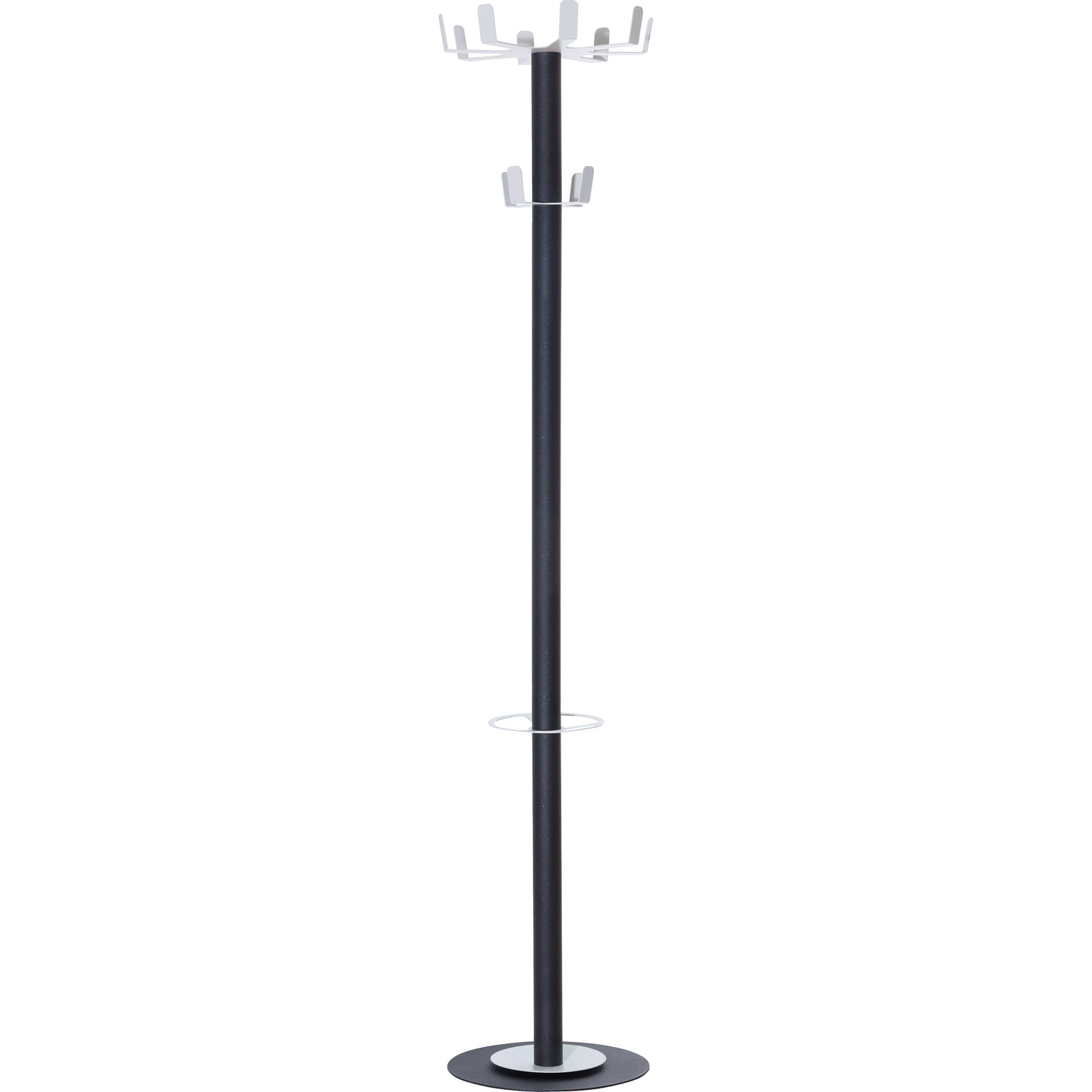 Garderobenständer PECPPSR004 D Anzahl der Haken: 12 (Ø x H) 35 cm x 175 cm Stahl Anthrazit, Silber 1 St.