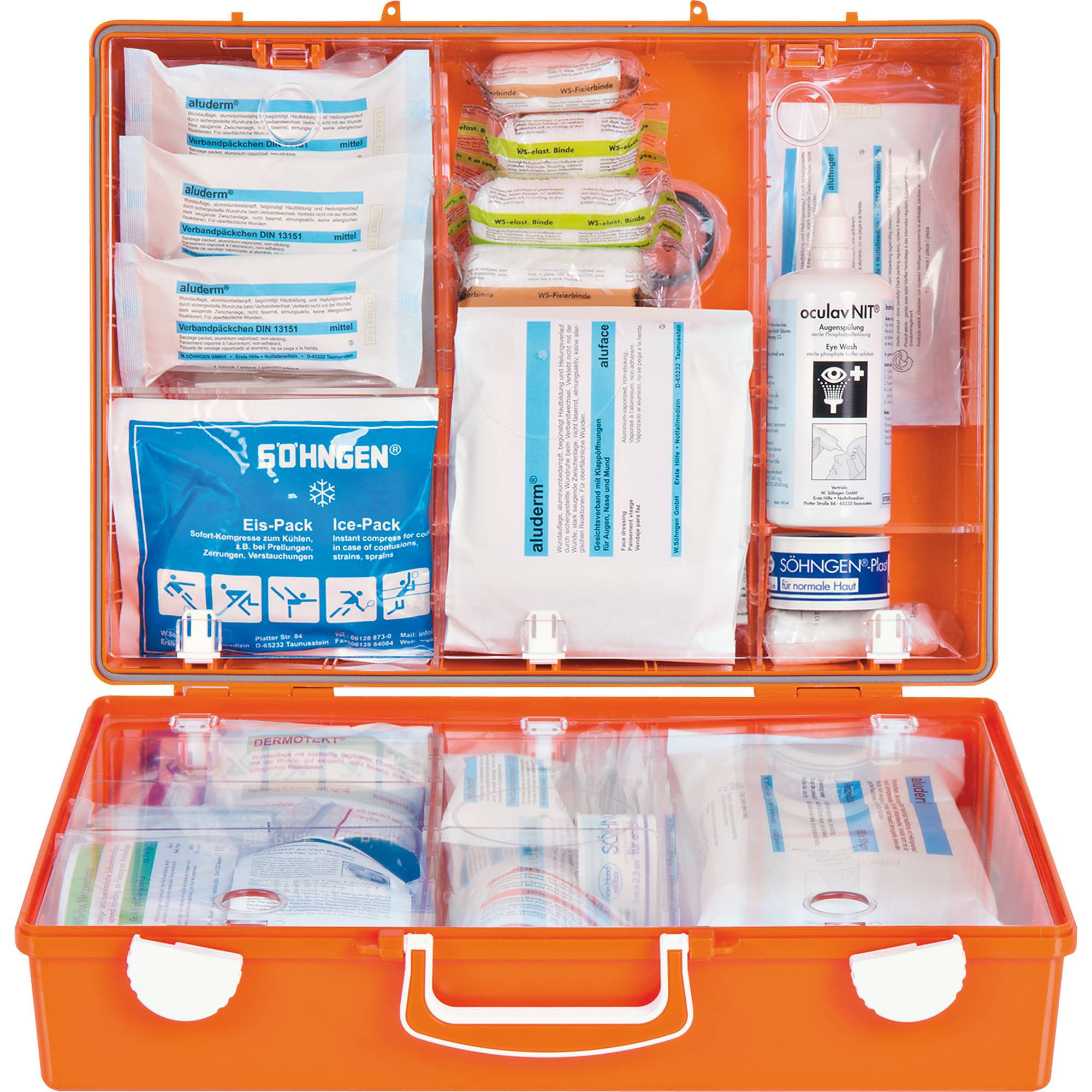 Söhngen 0360106 Erste Hilfe Koffer DIN 13157 15 x 400 x 300 x 150 Orange