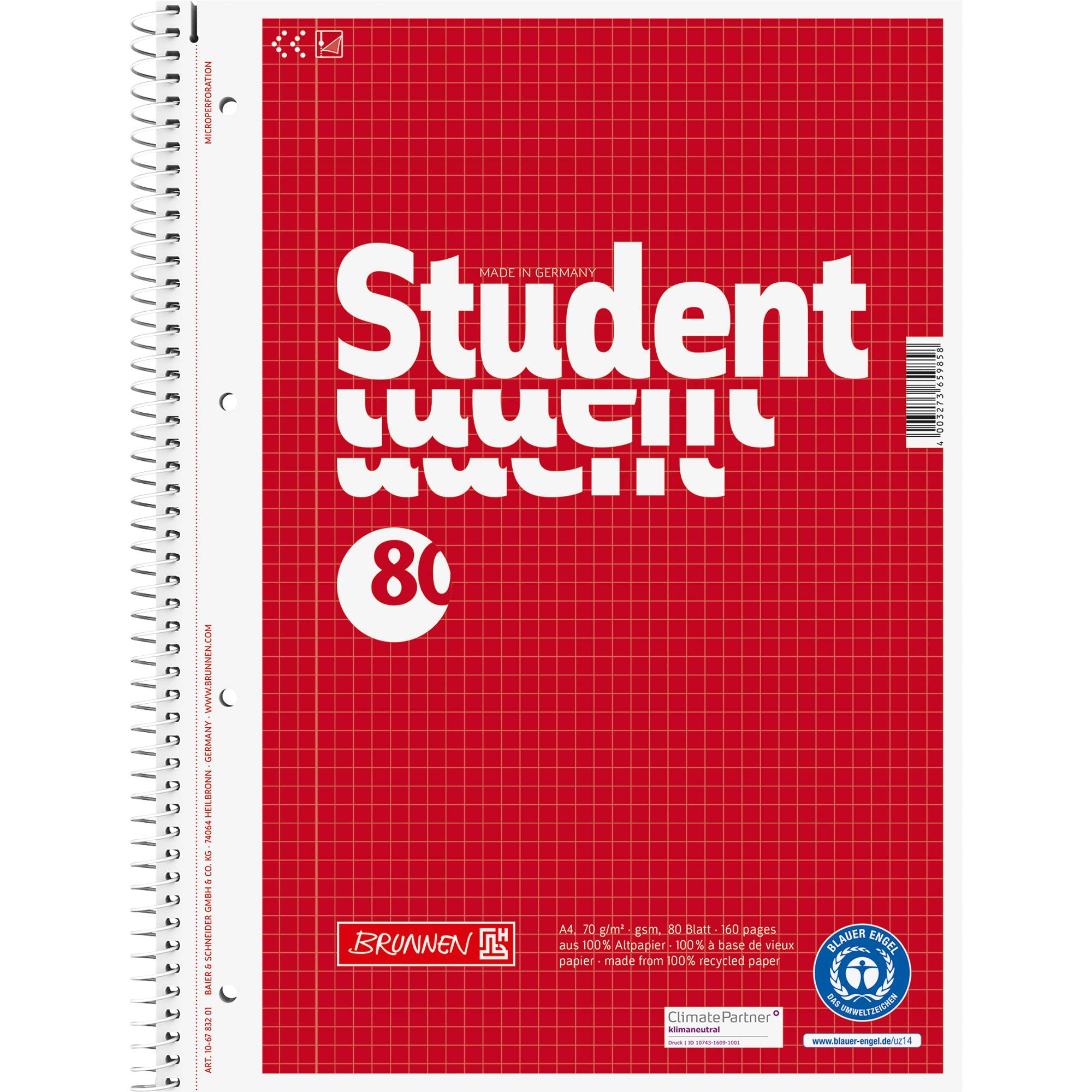Collegeblock DIN A4 80Blatt kariert