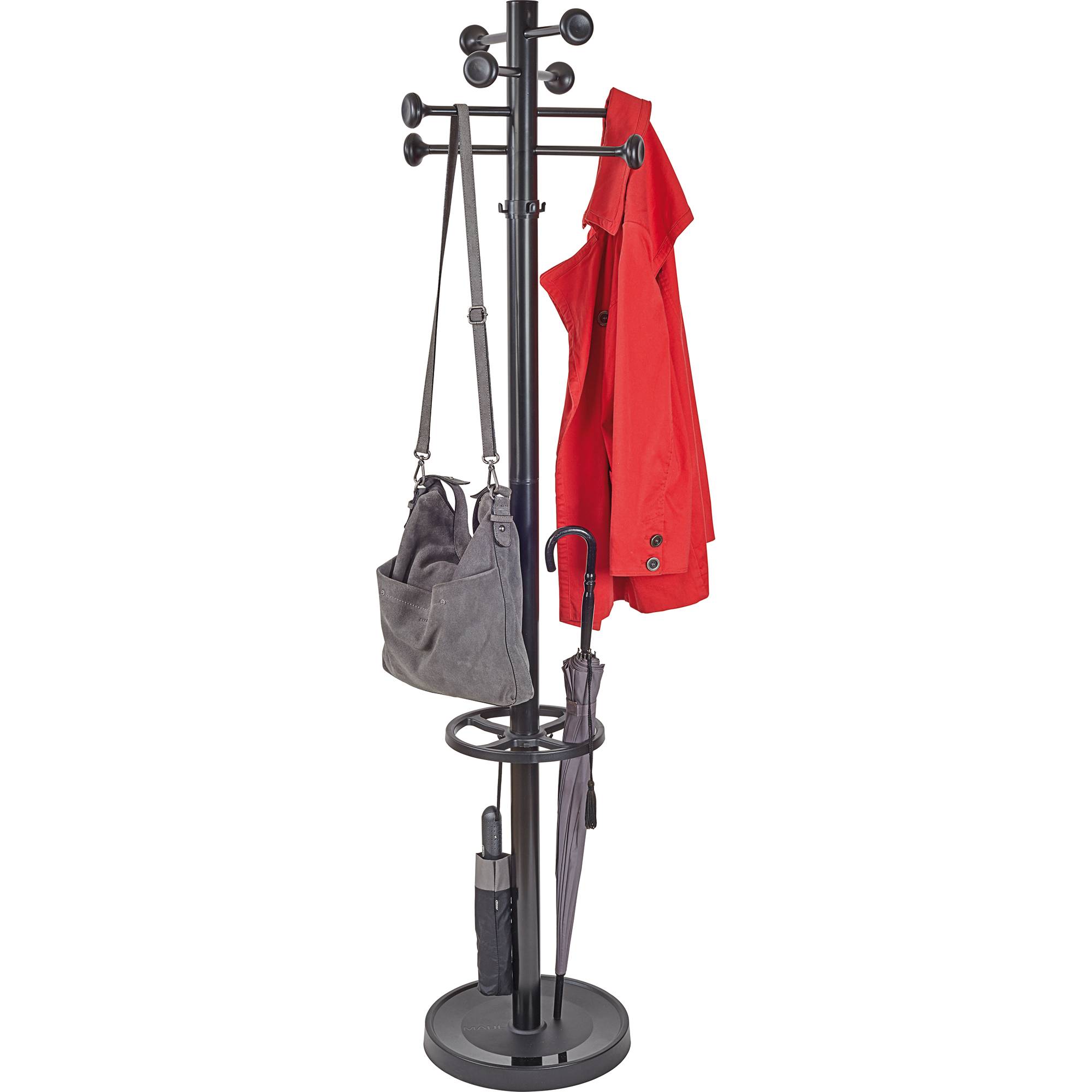 Maul Garderobenständer 9406090 MAULgrando Anzahl der Haken: 16 (Ø x H) 36.5 cm x 175 cm Stahl Schwarz 1 St.