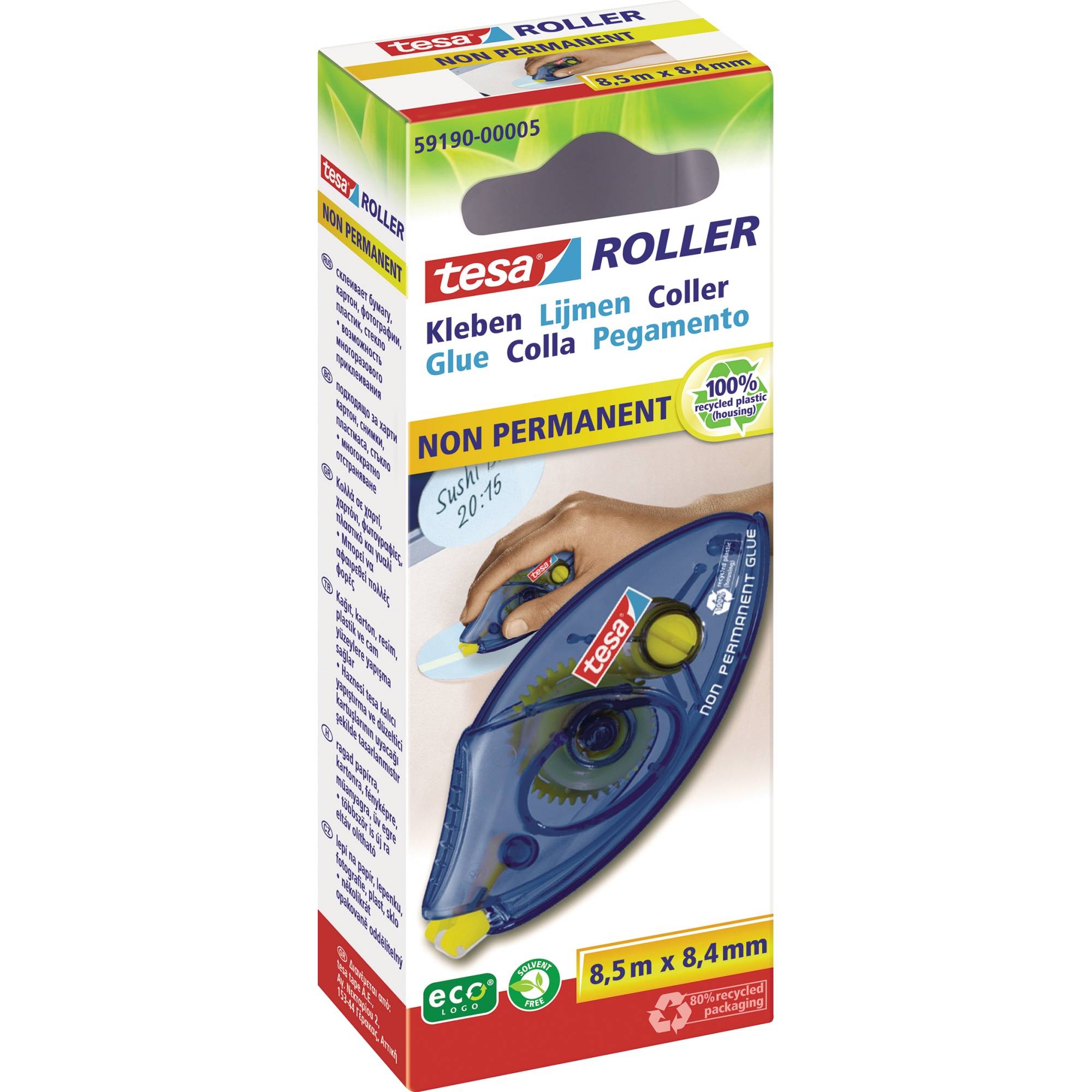 tesa Kleberoller ecoLogo® ablösbar