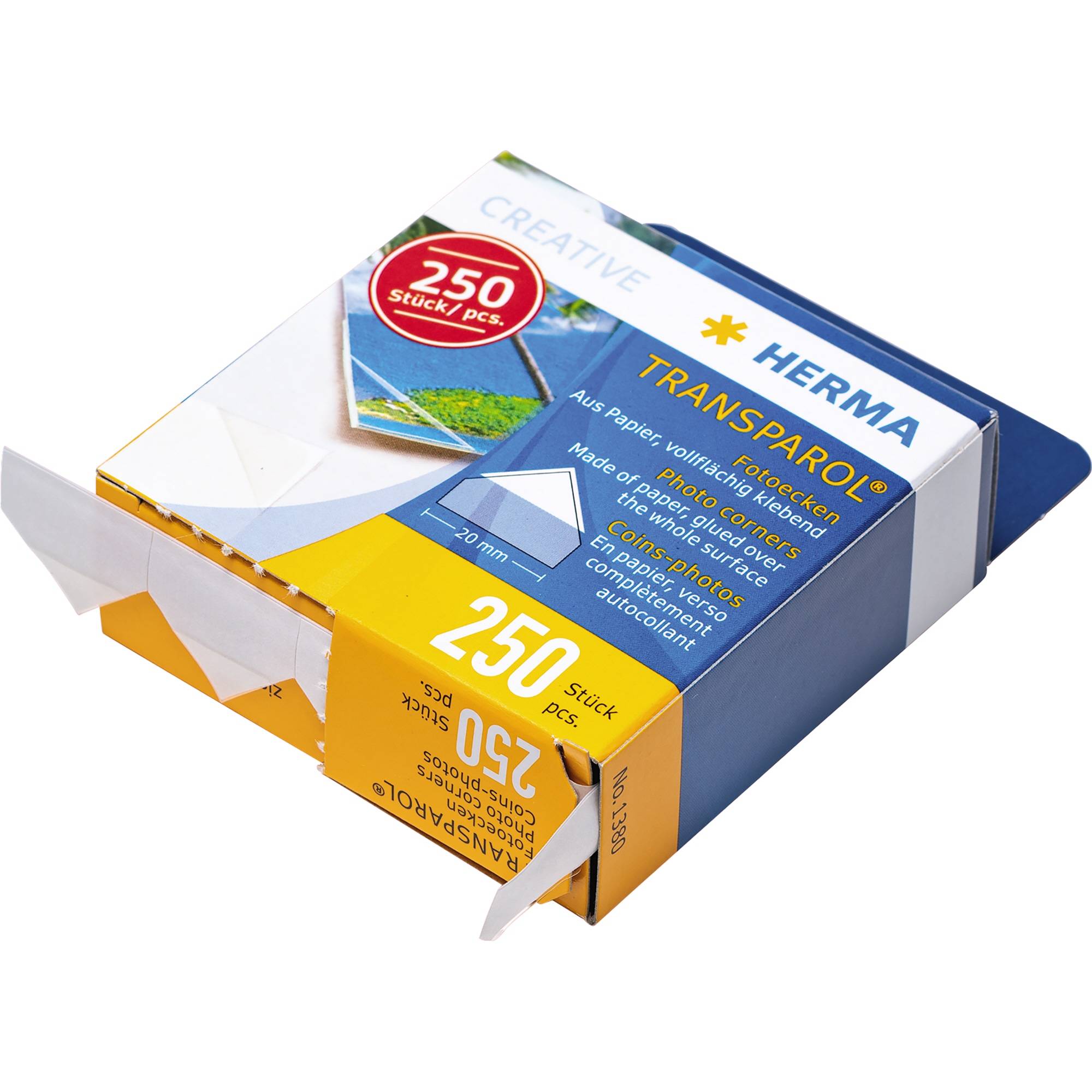 HERMA Fotoecke Transparol 1380 selbstklebend 250 St./Pack. - Artikel: 160205600