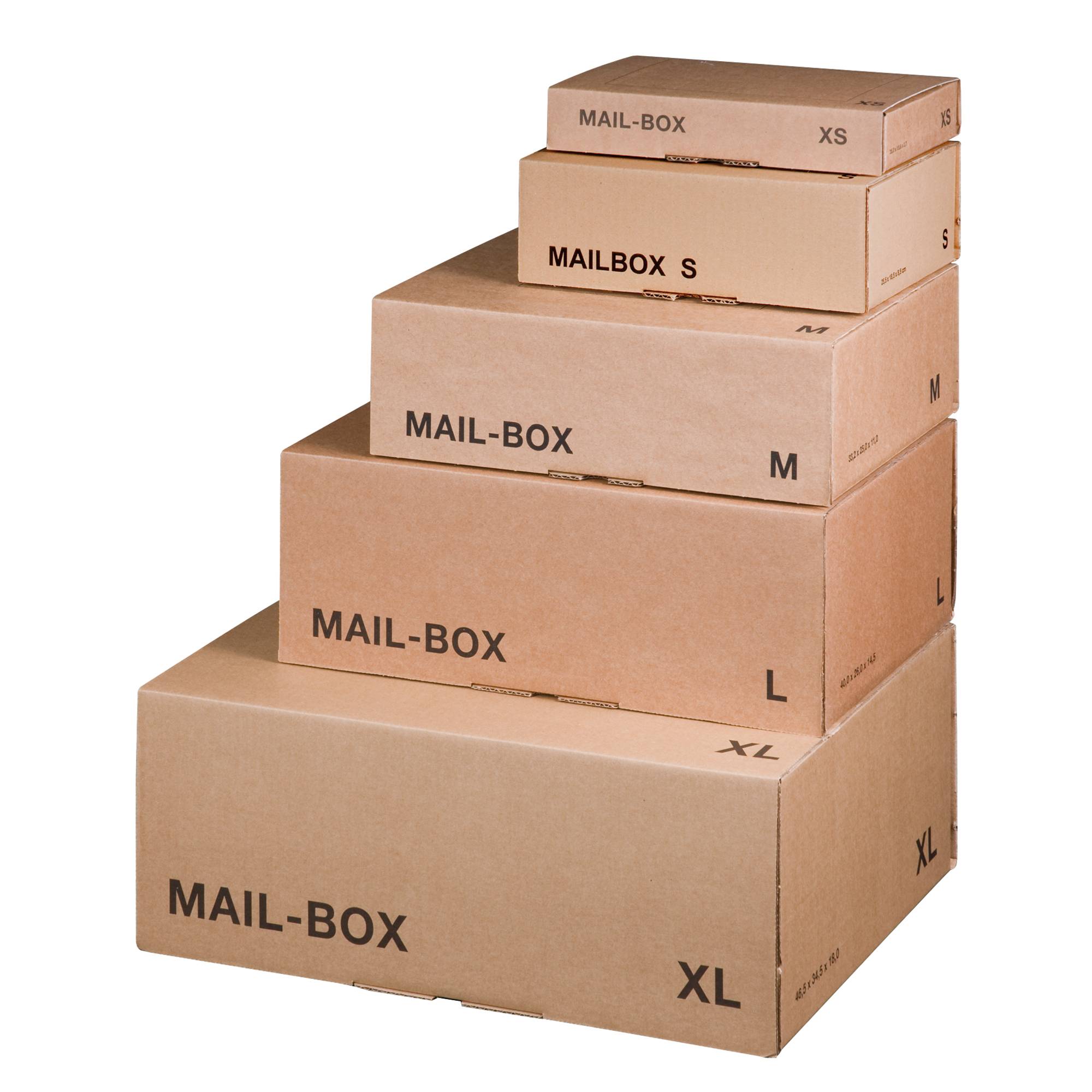Versandkarton MAIL-BOX 249x175x79mm S braun