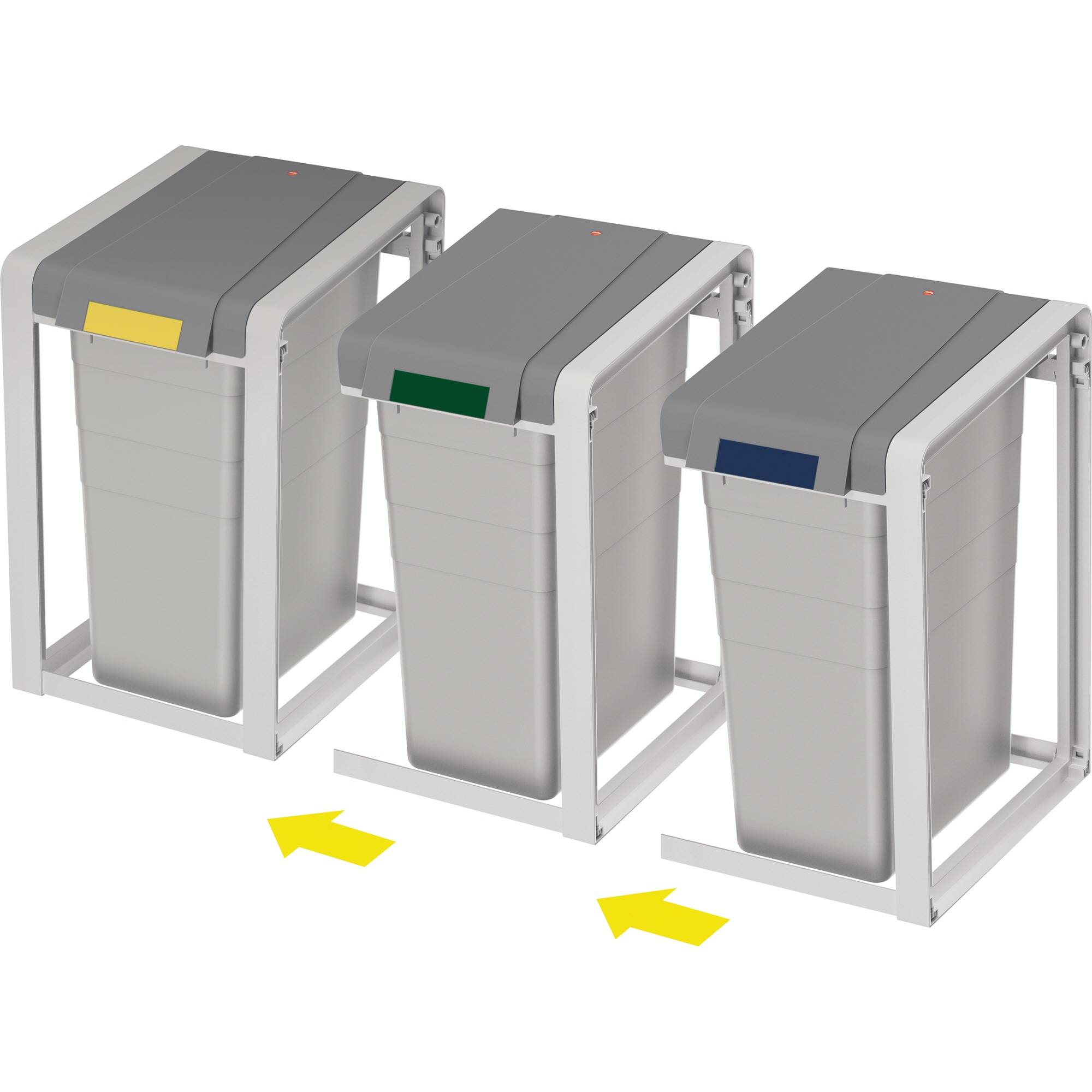 Hailo ProfiLine Öko XL 0935-302 Mülltrenn-System Erweiterungseinheit 35 l Kunststoff (B x H x T) 350 x 570 x 415 mm Grau 1 St.