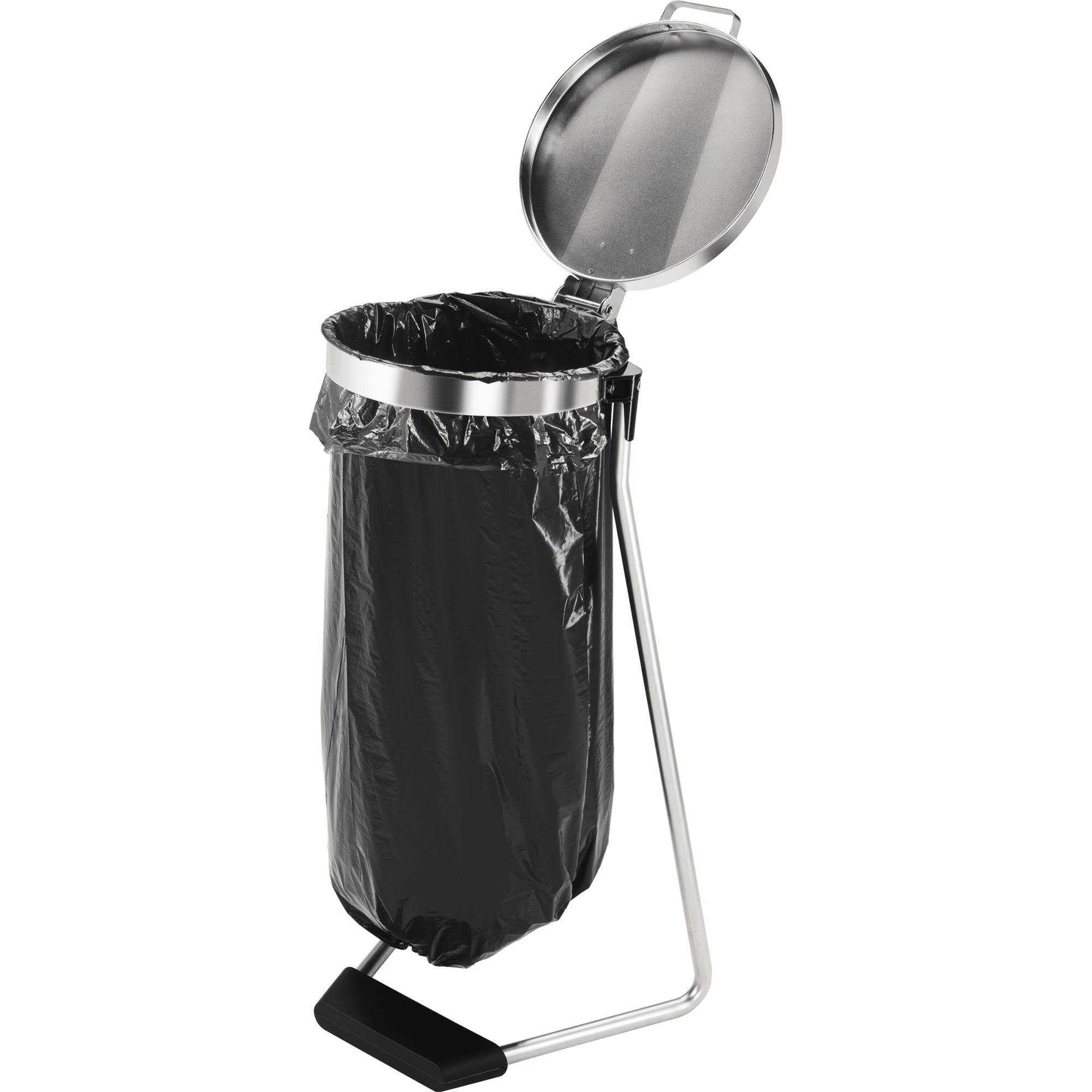 Hailo MSS DESIGN XXXL 9120300 Müllsackständer 120l Stahl (Ø x H) 355mm x 990mm Silber, Schwarz 1St.