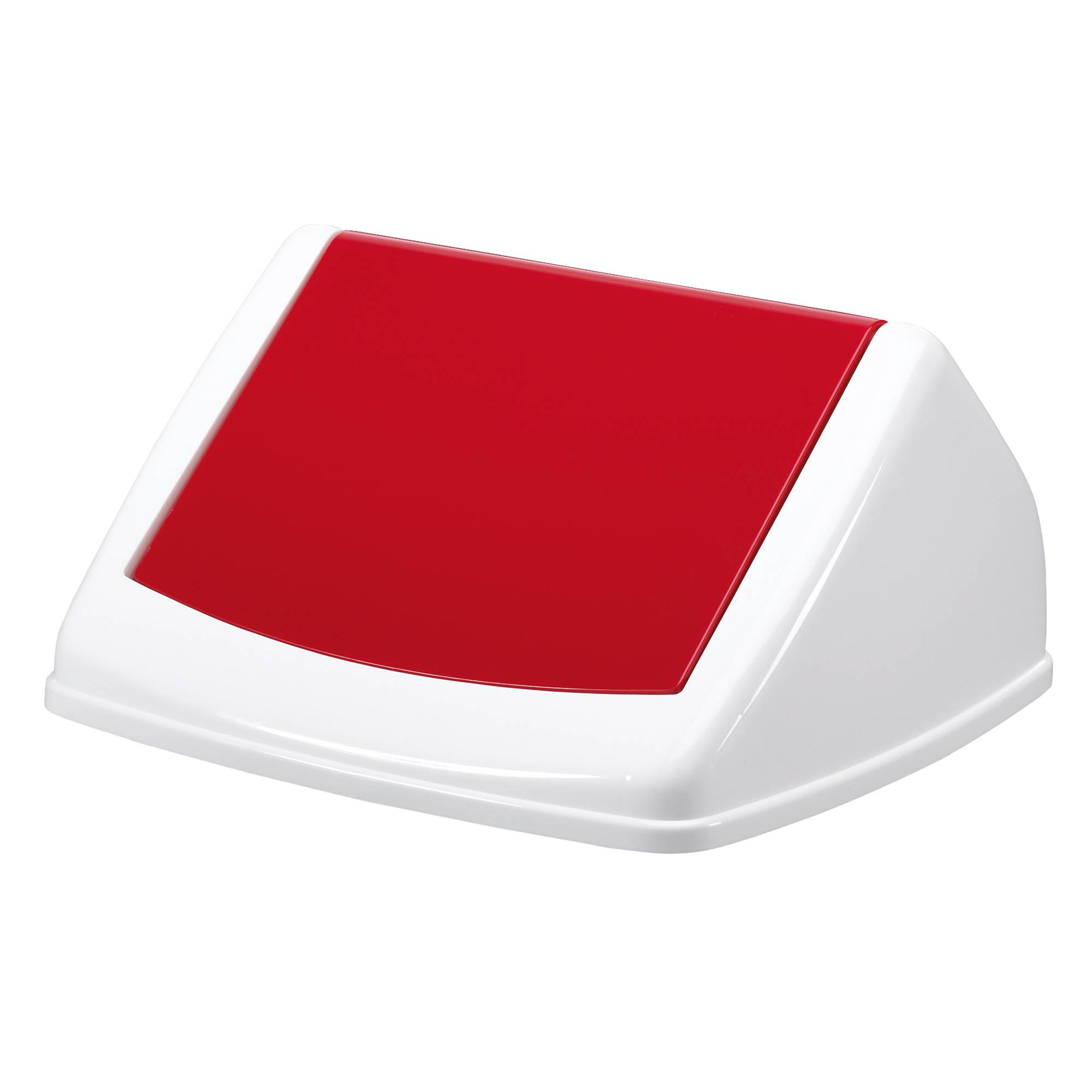 DURABLE Abfalleimer DURABIN FLIP VEH2012037 36,6x74,7x32cm weiß/rot