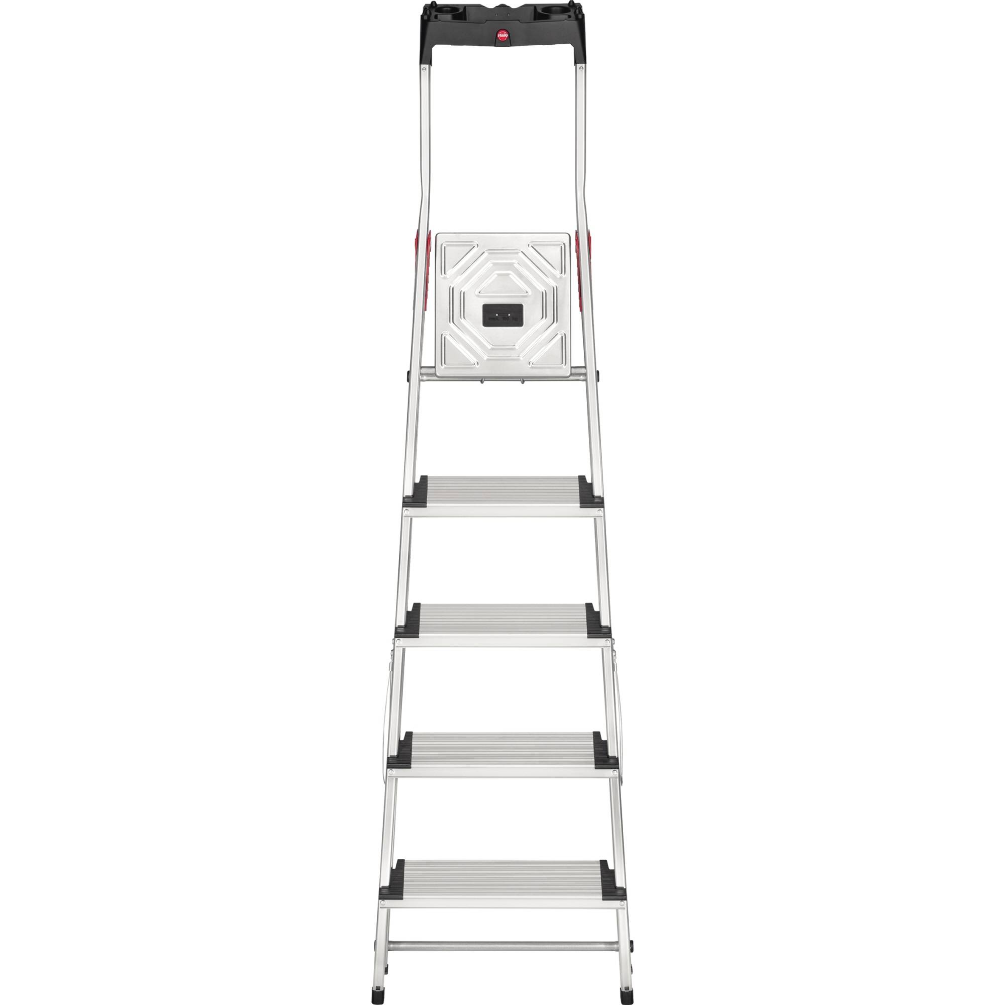 Stufenstehleiter L80 Comfortline 5 Stufen Alu.Gesamt-H.1840mm Trgf.150kg HAILO