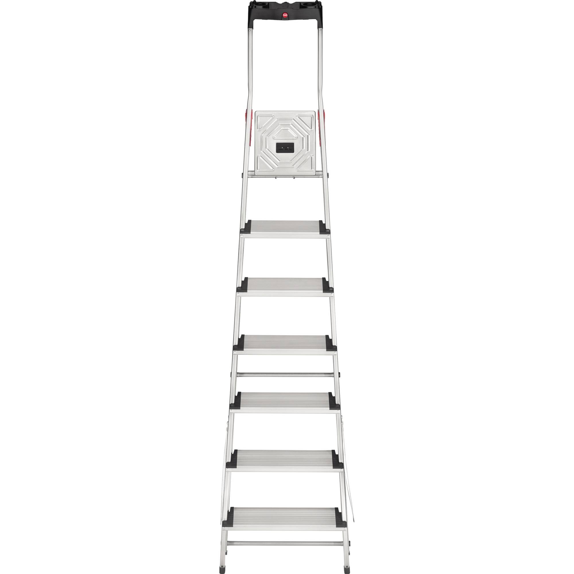 Stufenstehleiter L80 Comfortline 7 Stufen Alu.Gesamt-H.2320mm Trgf.150kg HAILO