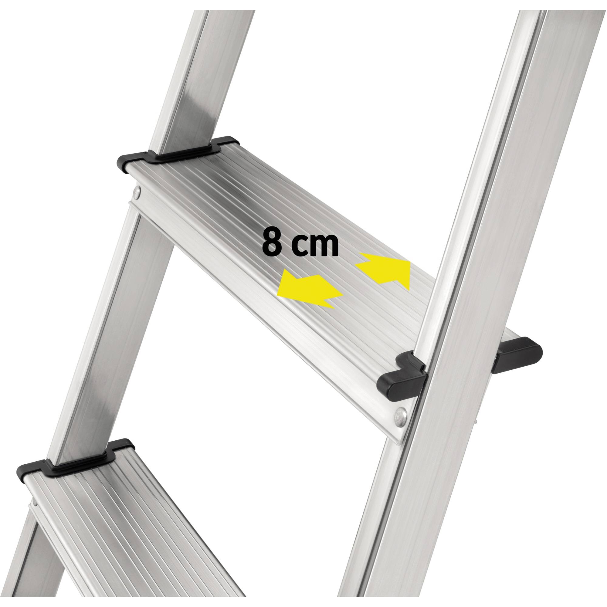 Stufenstehleiter L60 Standardline 4 Stufen Alu.Gesamt-H.1610mm HAILO