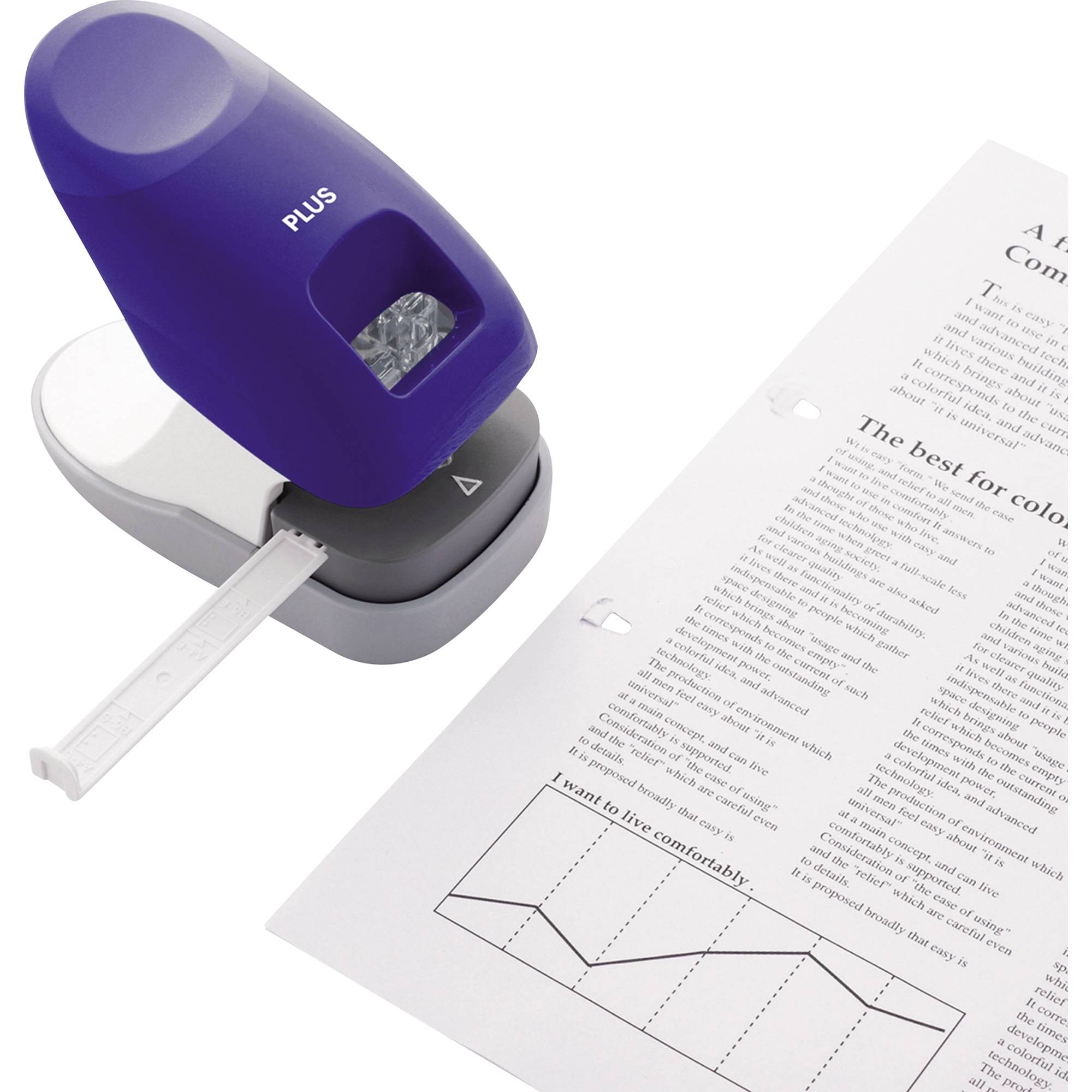Plus Japan 31260 Heftgerät Blau Heftleistung: 10 Bl. (80 g/m²)