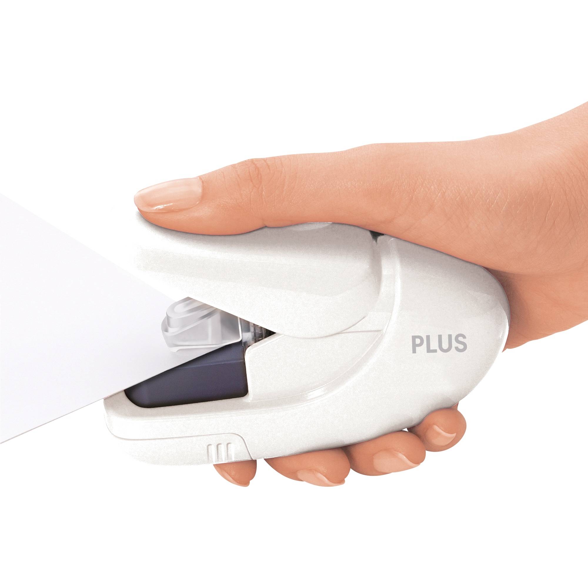 PLUS Japan Heftgerät 31145 klammerlos weiß