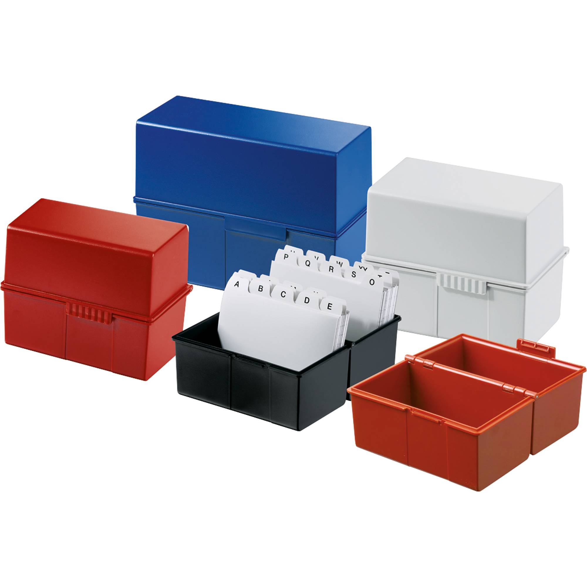 HAN Karteikasten 976-14 Karteibox Blau max. Anzahl der Karten: 400 Karten DIN A6 quer