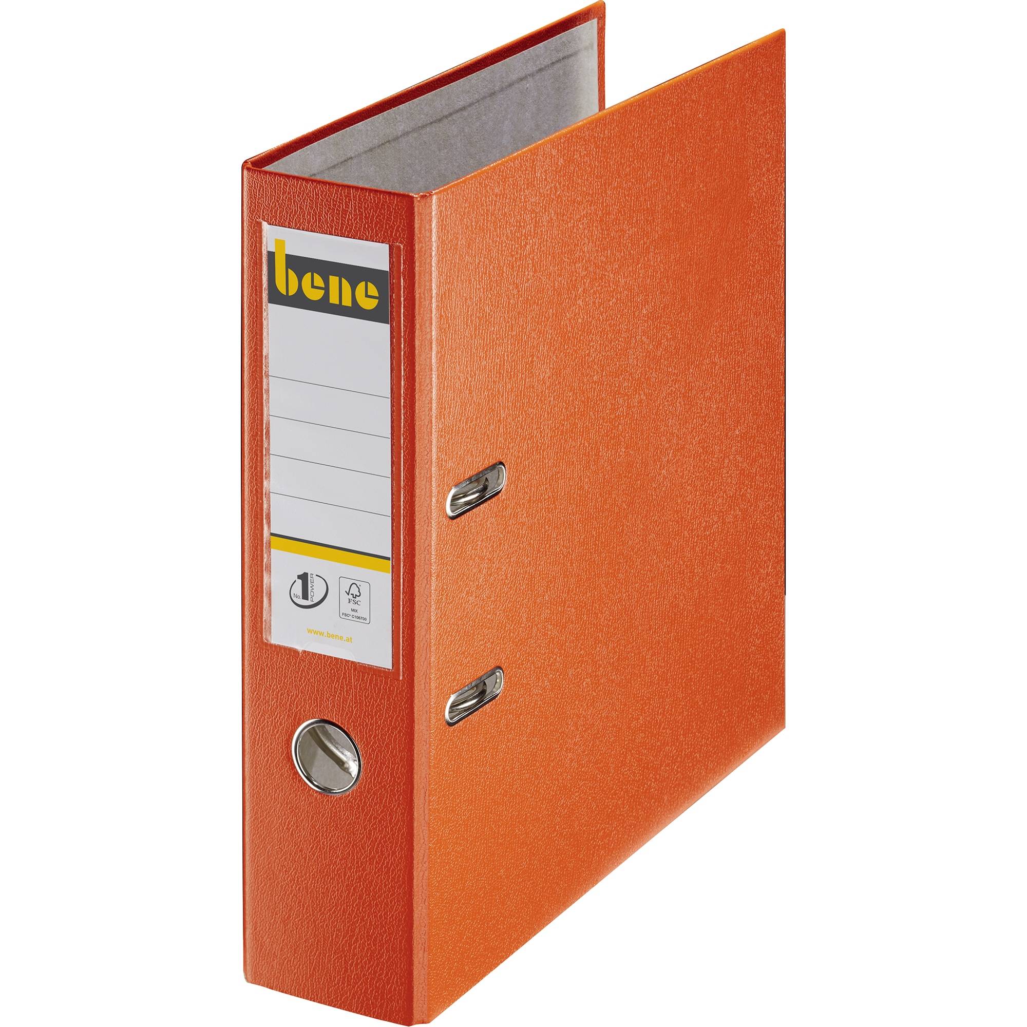Bene Ordner DIN A4 Rückenbreite: 80mm Orange 2 Bügel 291400 OR