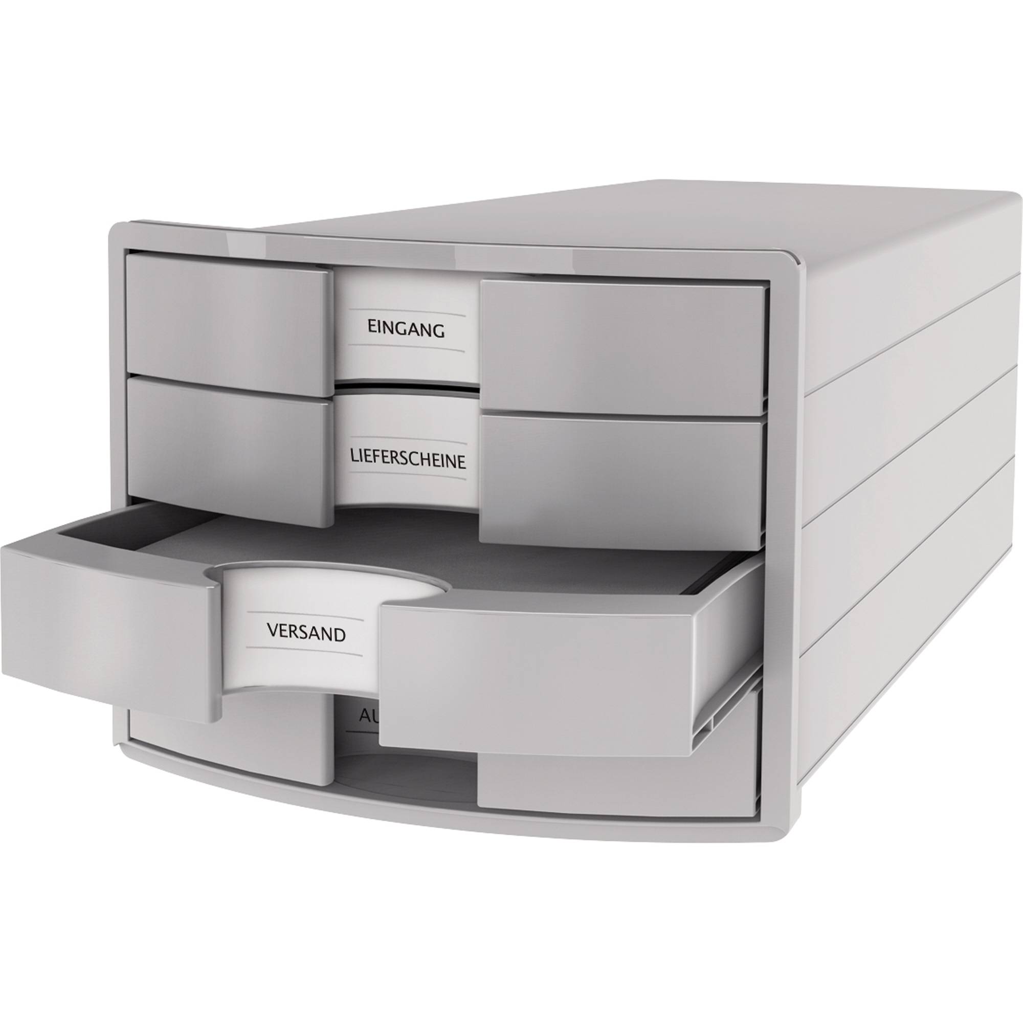 HAN Schubladenbox IMPULS 1012-11 DIN A4/C4 4Fächer geschl. l.gr