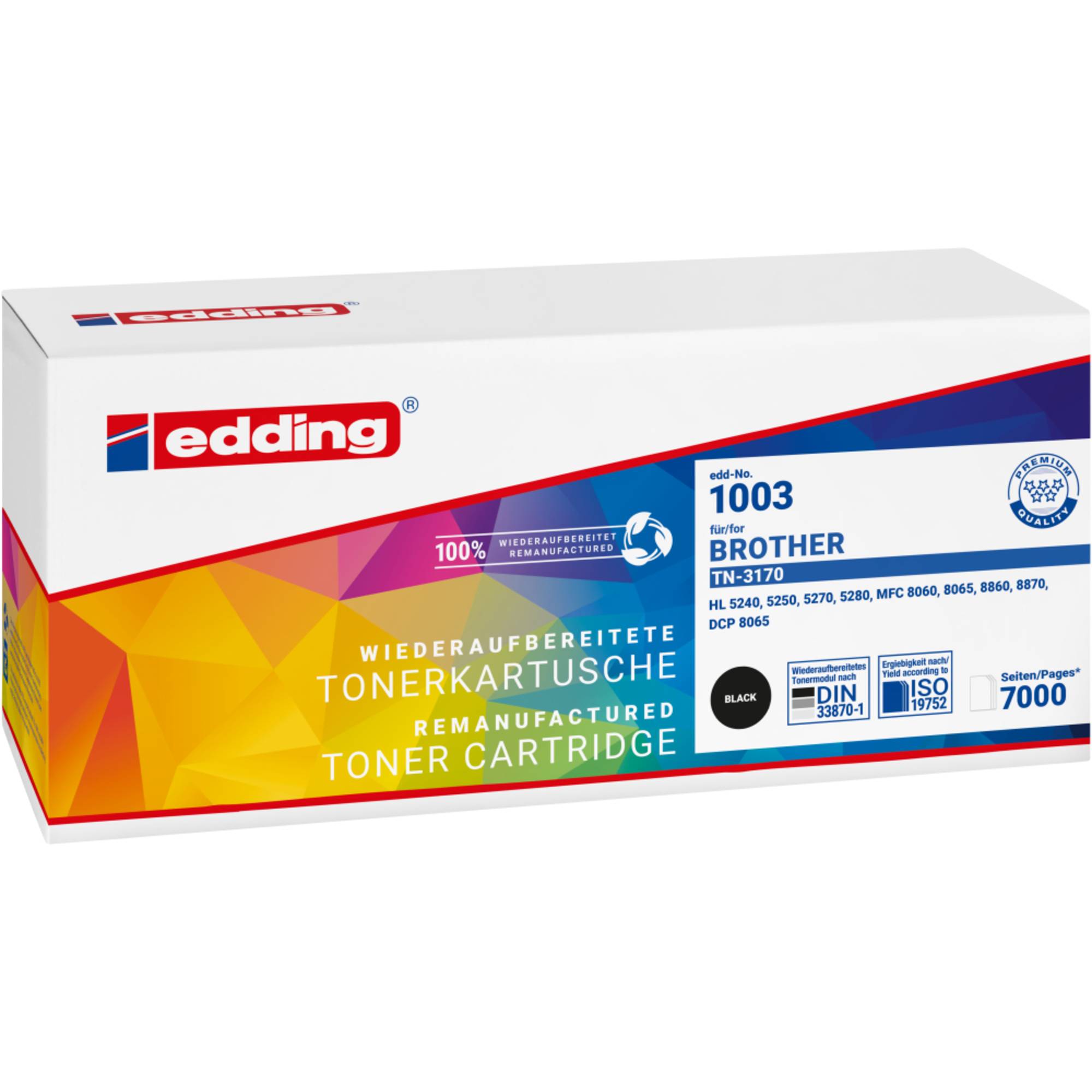 Edding Toner ersetzt Brother TN-3170, TN3170 Kompatibel Schwarz 7000 Seiten edding 1003 18-1003