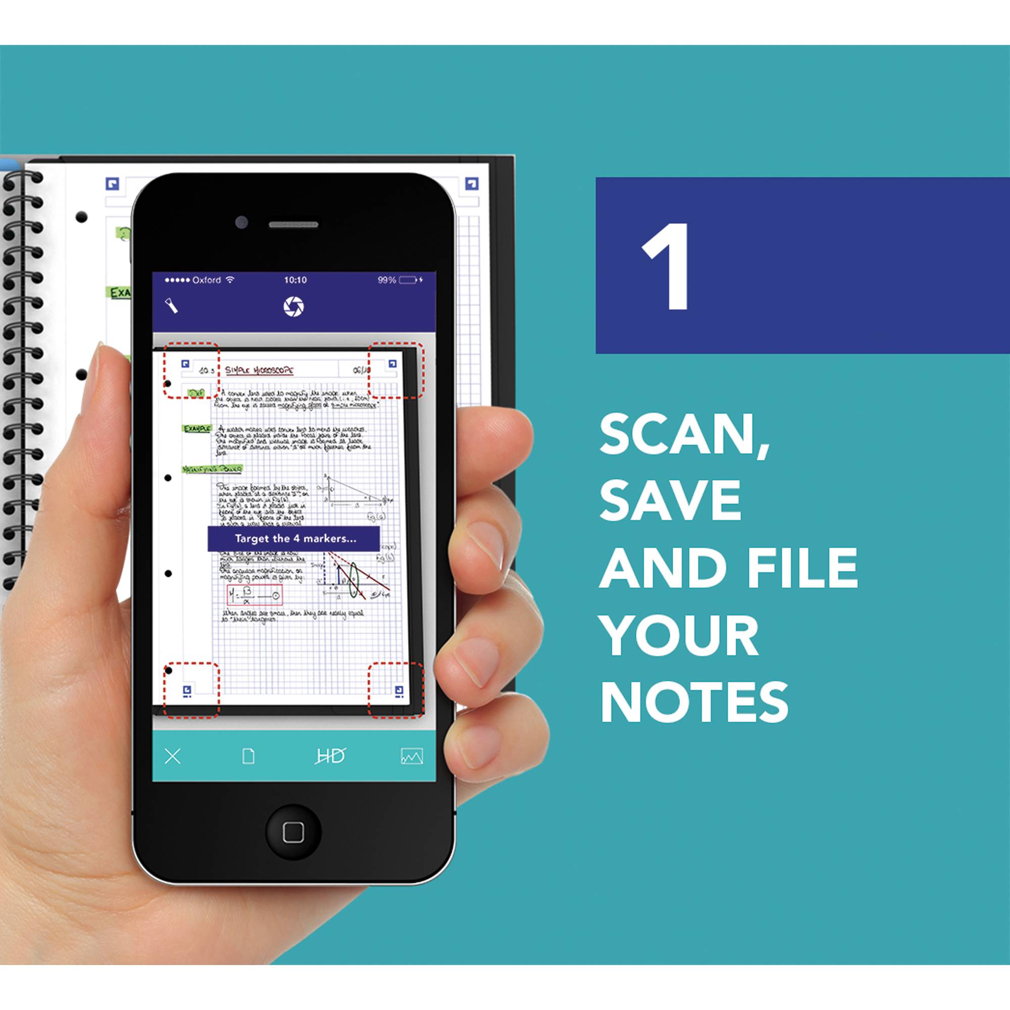 Oxford Collegeblock Activebook 100104329 DIN A4+ 80Blatt kariert