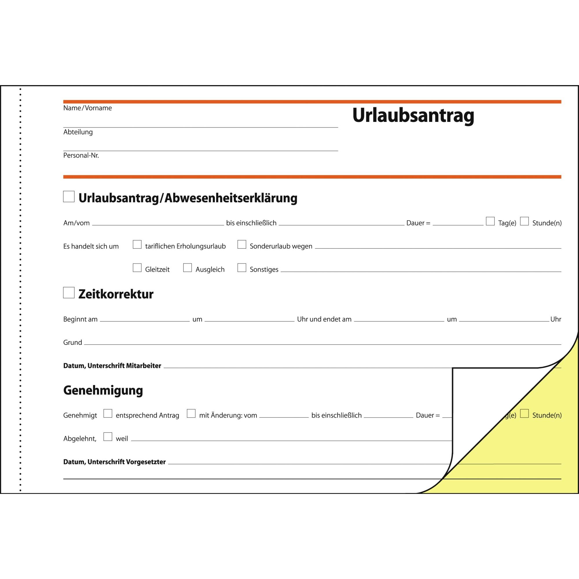 SIGEL Urlaubsantrag SD045 DIN A5 +Durchschlag 2x40Blatt